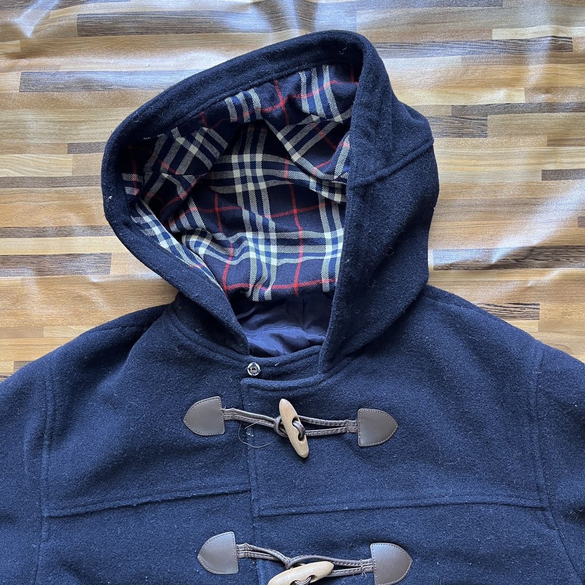 Burberry × Vintage Burberrys Duffel Jacket Hoodie Parkas Wool Coat Vintage 🔥🔥🔥 Size US L / EU 52-54 / 3 - 5 Thumbnail