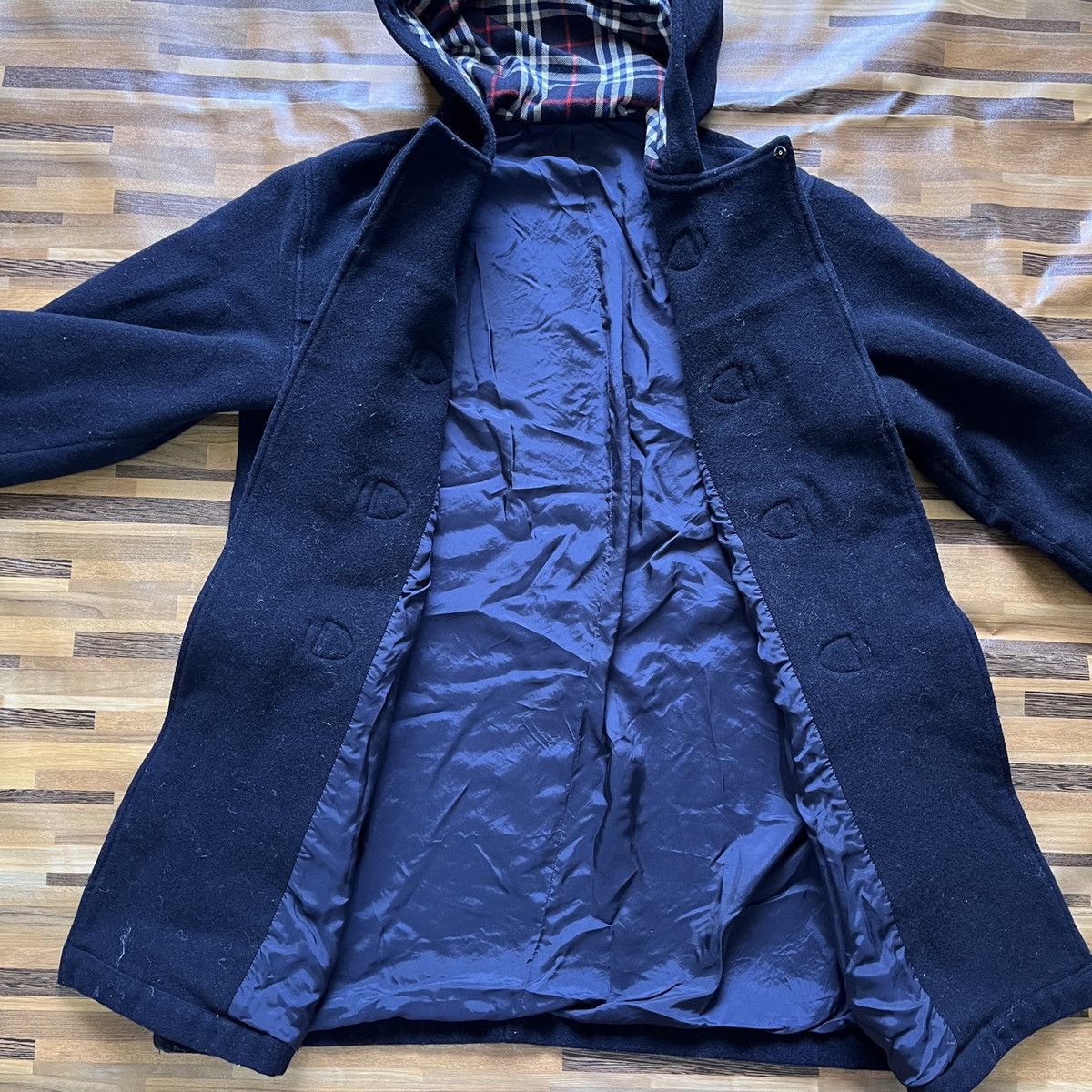 Burberry × Vintage Burberrys Duffel Jacket Hoodie Parkas Wool Coat Vintage 🔥🔥🔥 Size US L / EU 52-54 / 3 - 8 Thumbnail