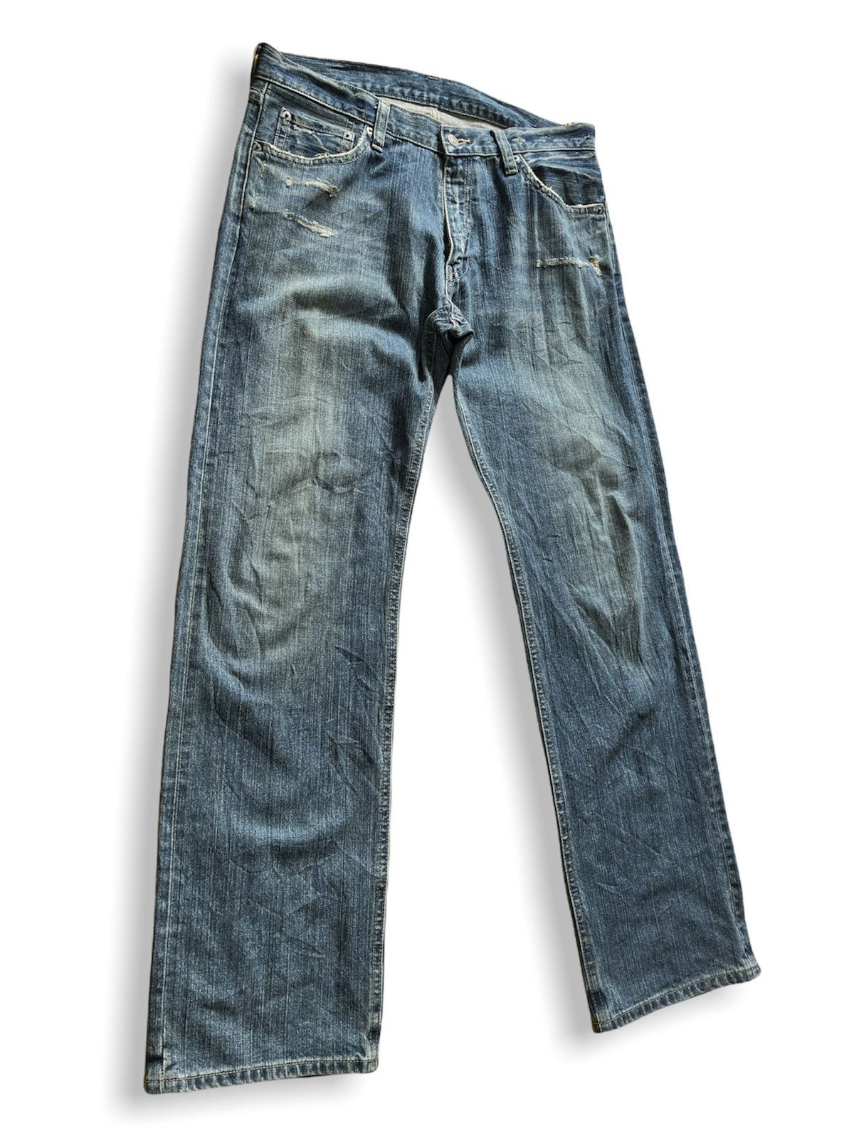 Uniqlo DISTRESSED UNIQLO BROKEN DENIM JEANS JAPAN Size US 35 - 4 Thumbnail