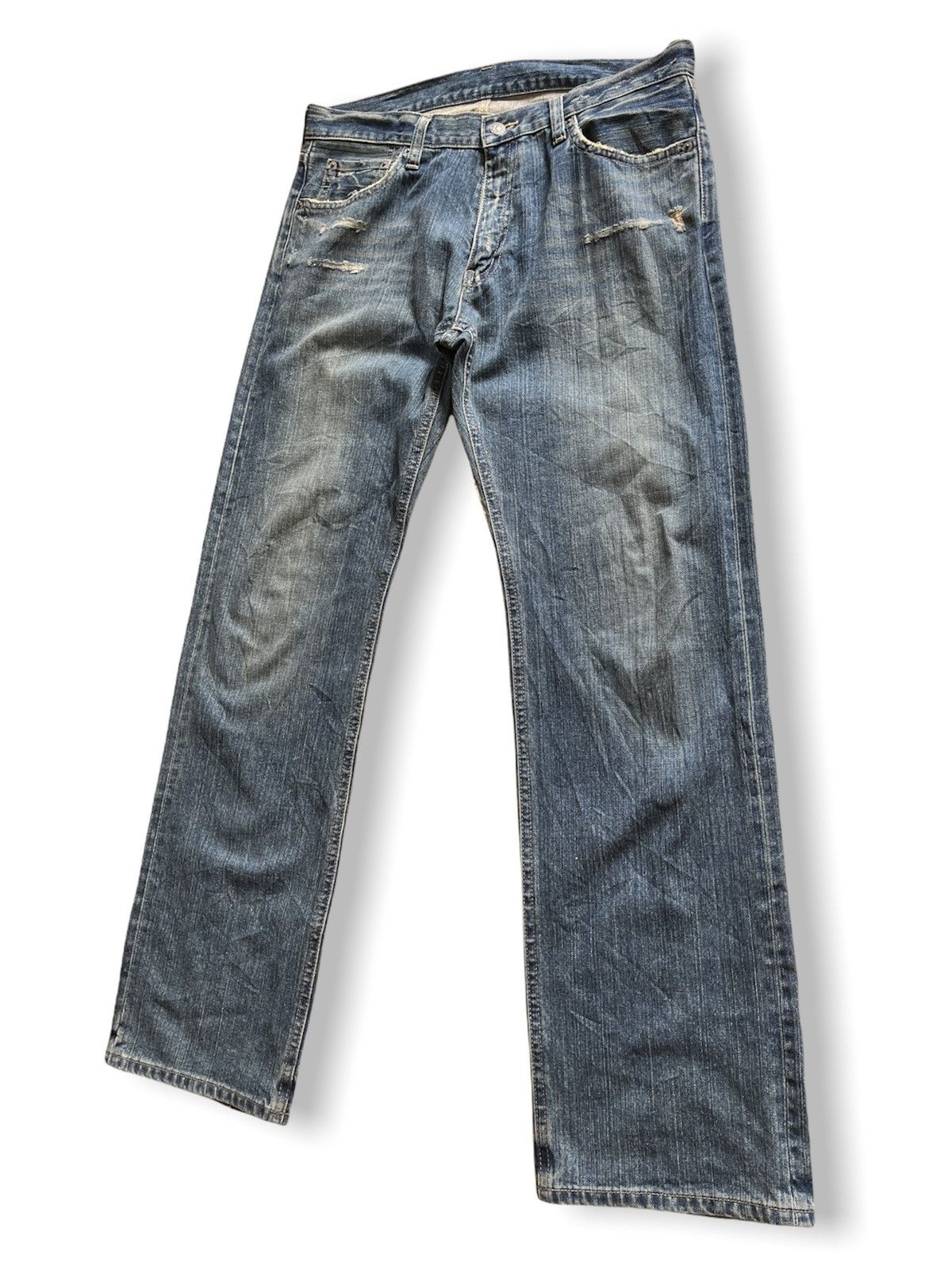 Uniqlo DISTRESSED UNIQLO BROKEN DENIM JEANS JAPAN Size US 35 - 5 Thumbnail