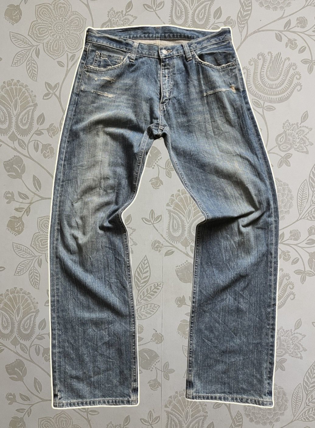 Uniqlo DISTRESSED UNIQLO BROKEN DENIM JEANS JAPAN Size US 35 - 1 Thumbnail
