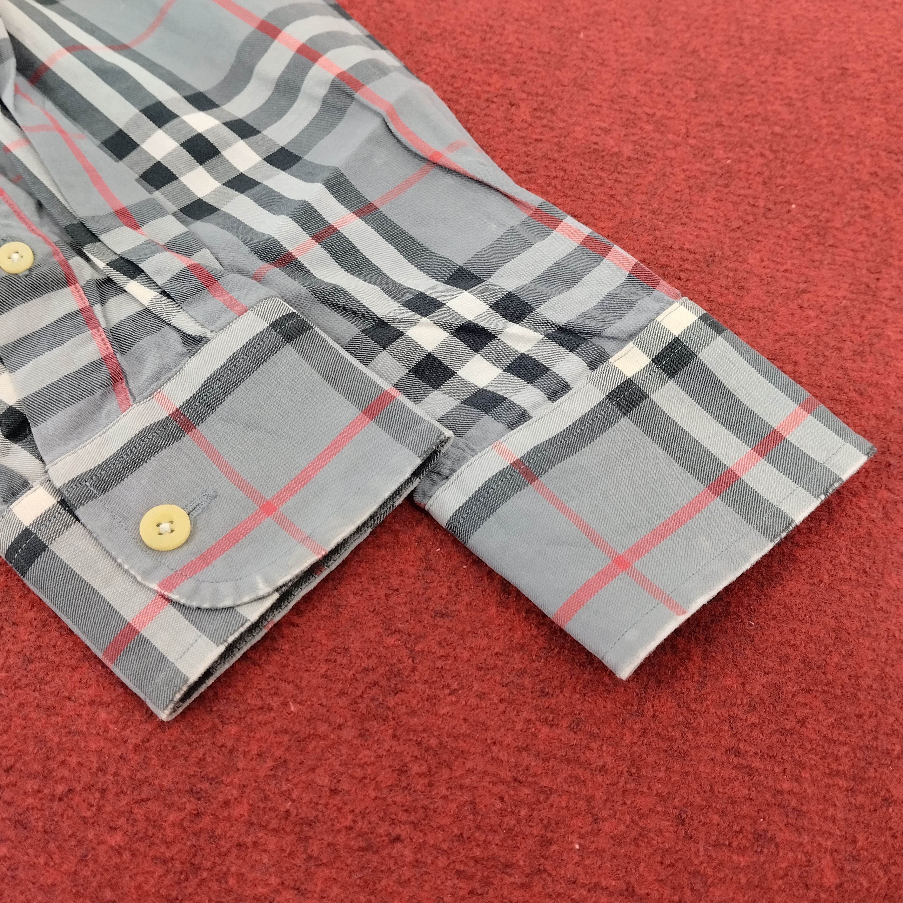 Burberry × Vintage BURBERRY Nova Check Small Logo Design Vintage Shirt Size US L / EU 52-54 / 3 - 6 Thumbnail