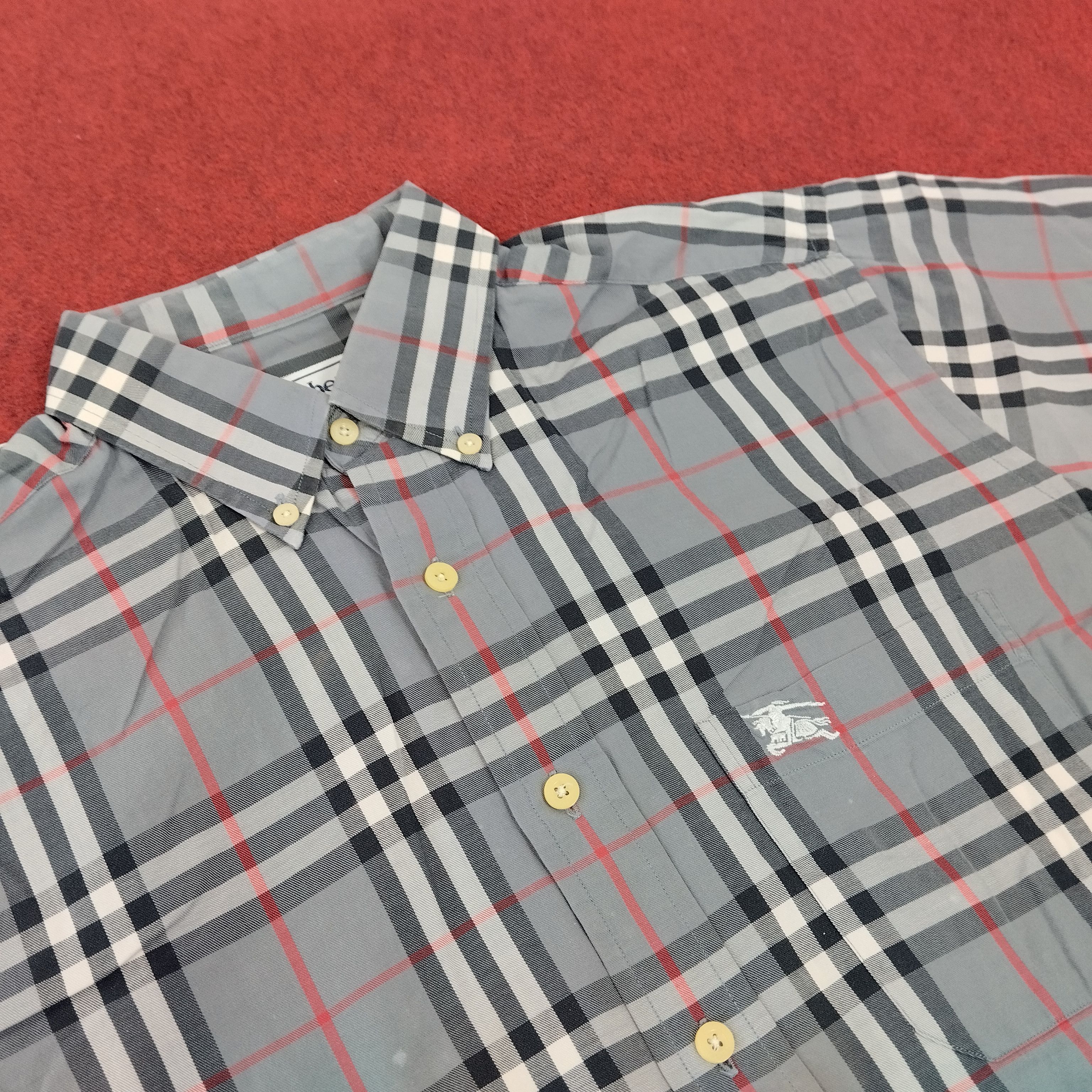 Burberry × Vintage BURBERRY Nova Check Small Logo Design Vintage Shirt Size US L / EU 52-54 / 3 - 2 Thumbnail