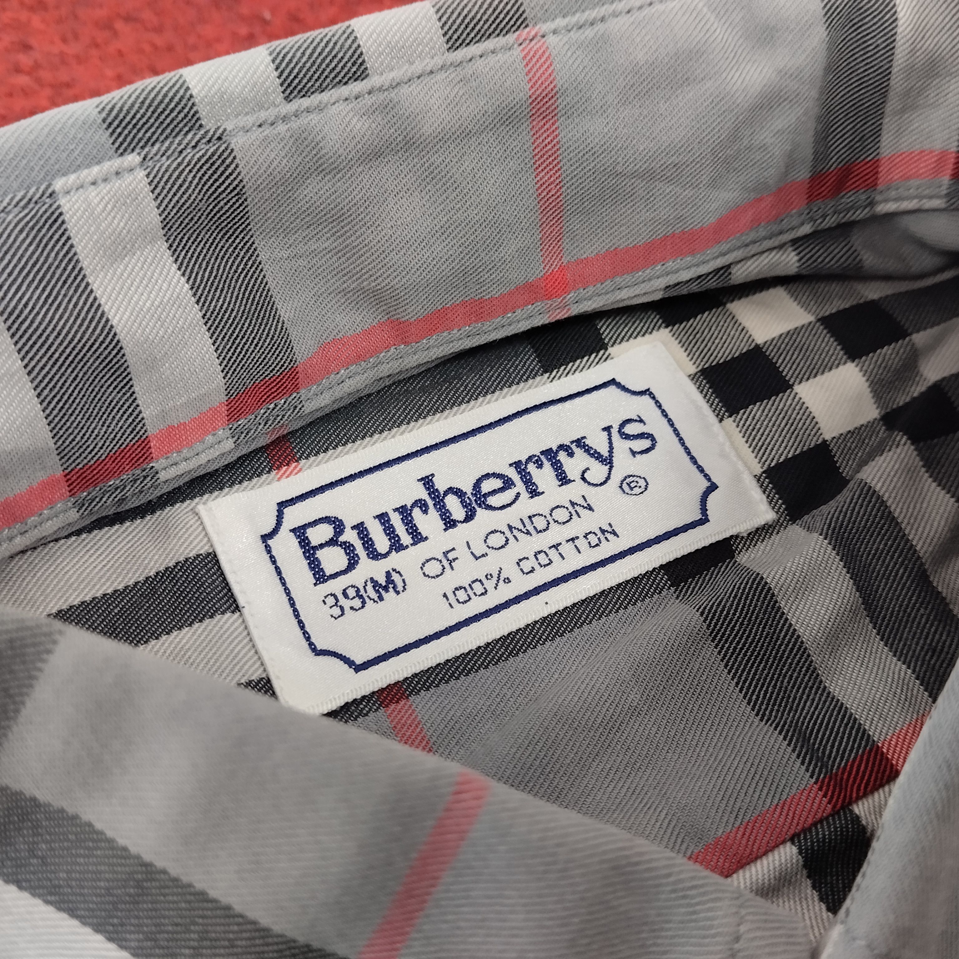 Burberry × Vintage BURBERRY Nova Check Small Logo Design Vintage Shirt Size US L / EU 52-54 / 3 - 5 Thumbnail