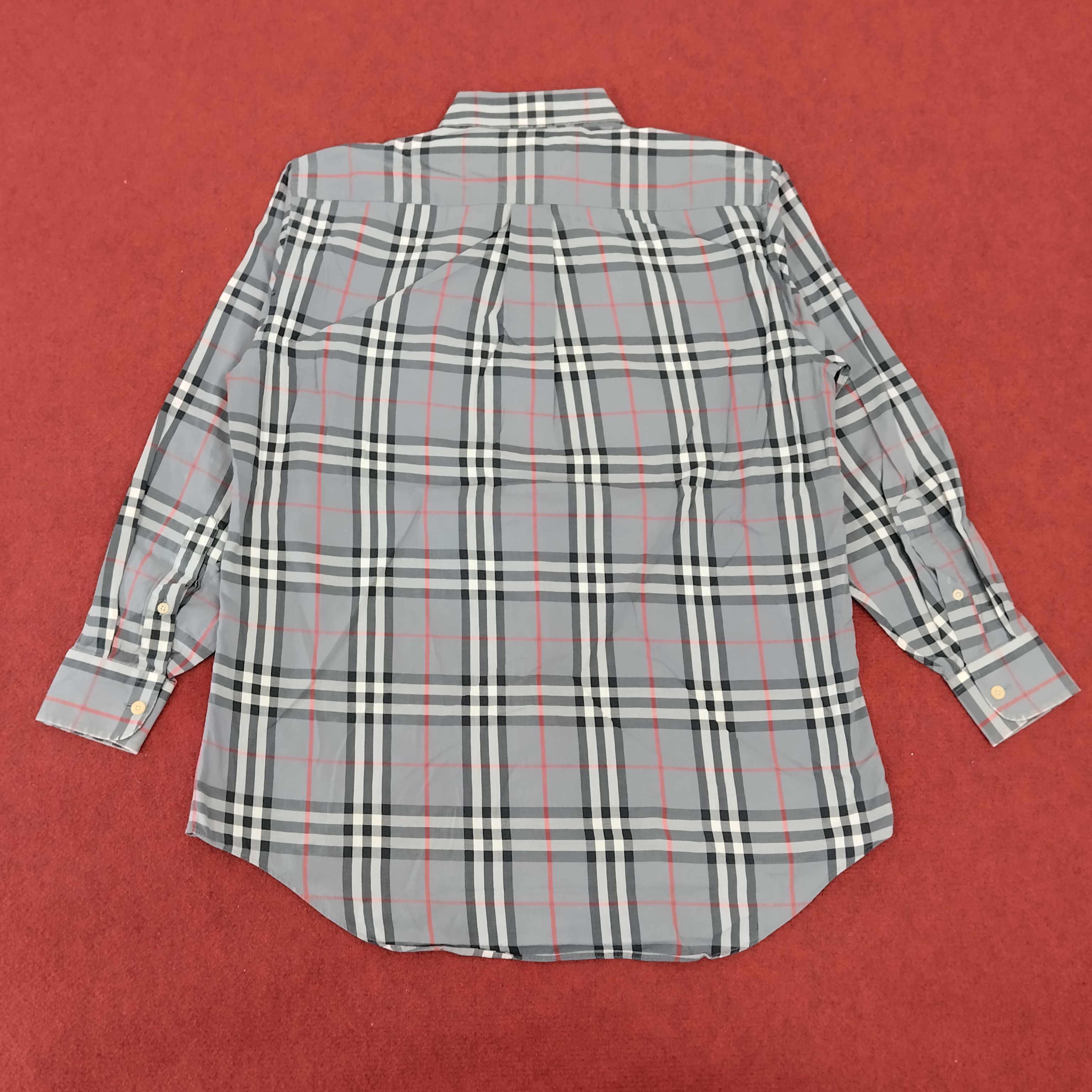 Burberry × Vintage BURBERRY Nova Check Small Logo Design Vintage Shirt Size US L / EU 52-54 / 3 - 3 Thumbnail