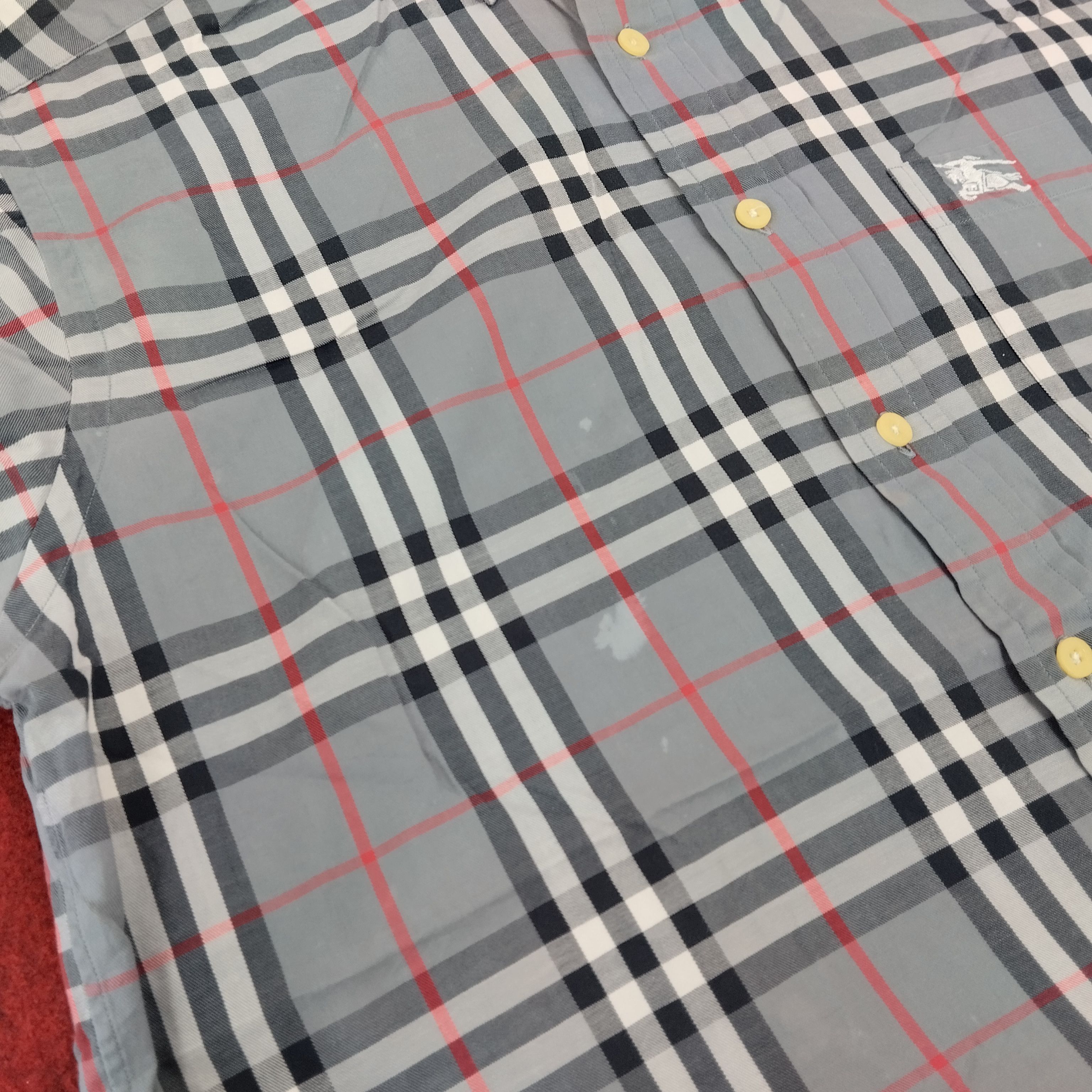 Burberry × Vintage BURBERRY Nova Check Small Logo Design Vintage Shirt Size US L / EU 52-54 / 3 - 11 Thumbnail