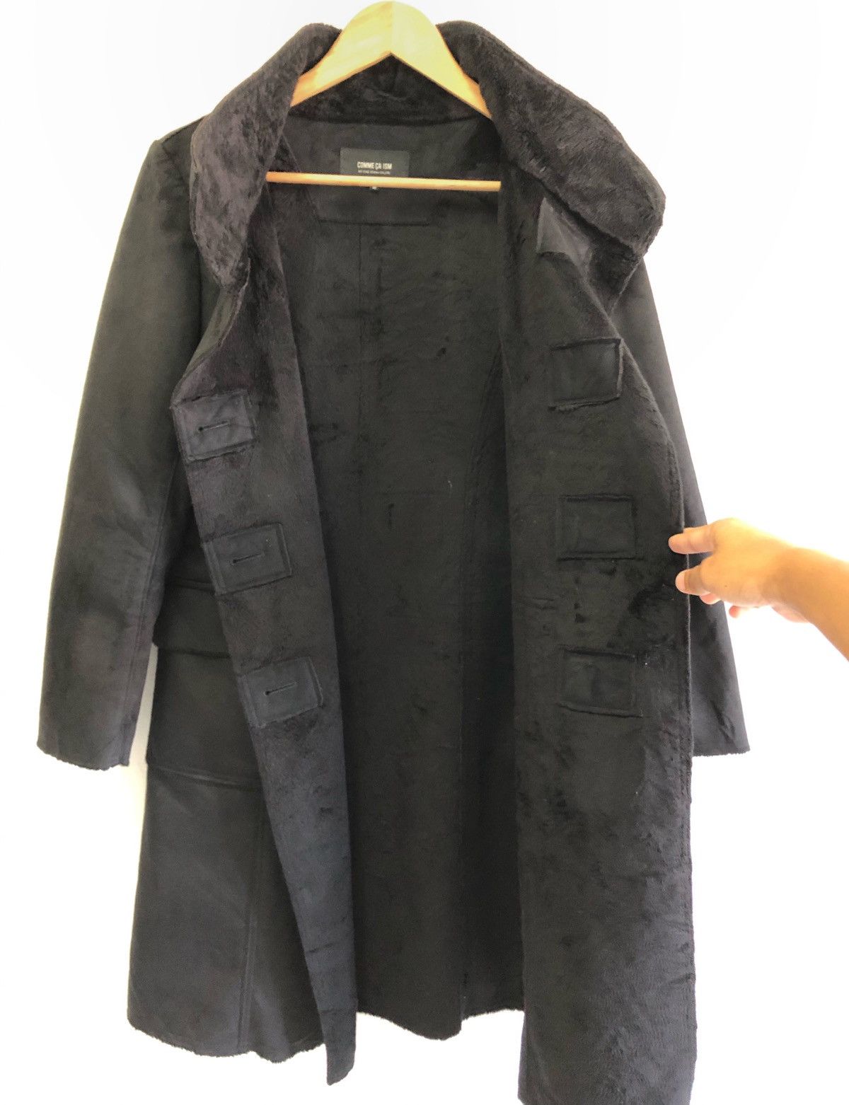 Comme des Garcons 🔥Archive Comme Ca Ism Chester Coat Suede Jacket Fur Lining Size US M / EU 48-50 / 2 - 6 Thumbnail