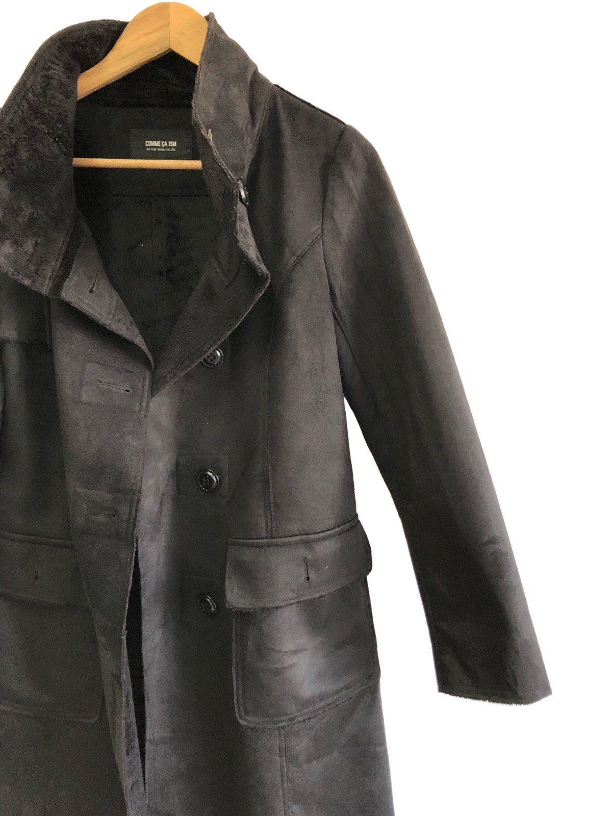 Comme des Garcons 🔥Archive Comme Ca Ism Chester Coat Suede Jacket Fur Lining Size US M / EU 48-50 / 2 - 3 Thumbnail