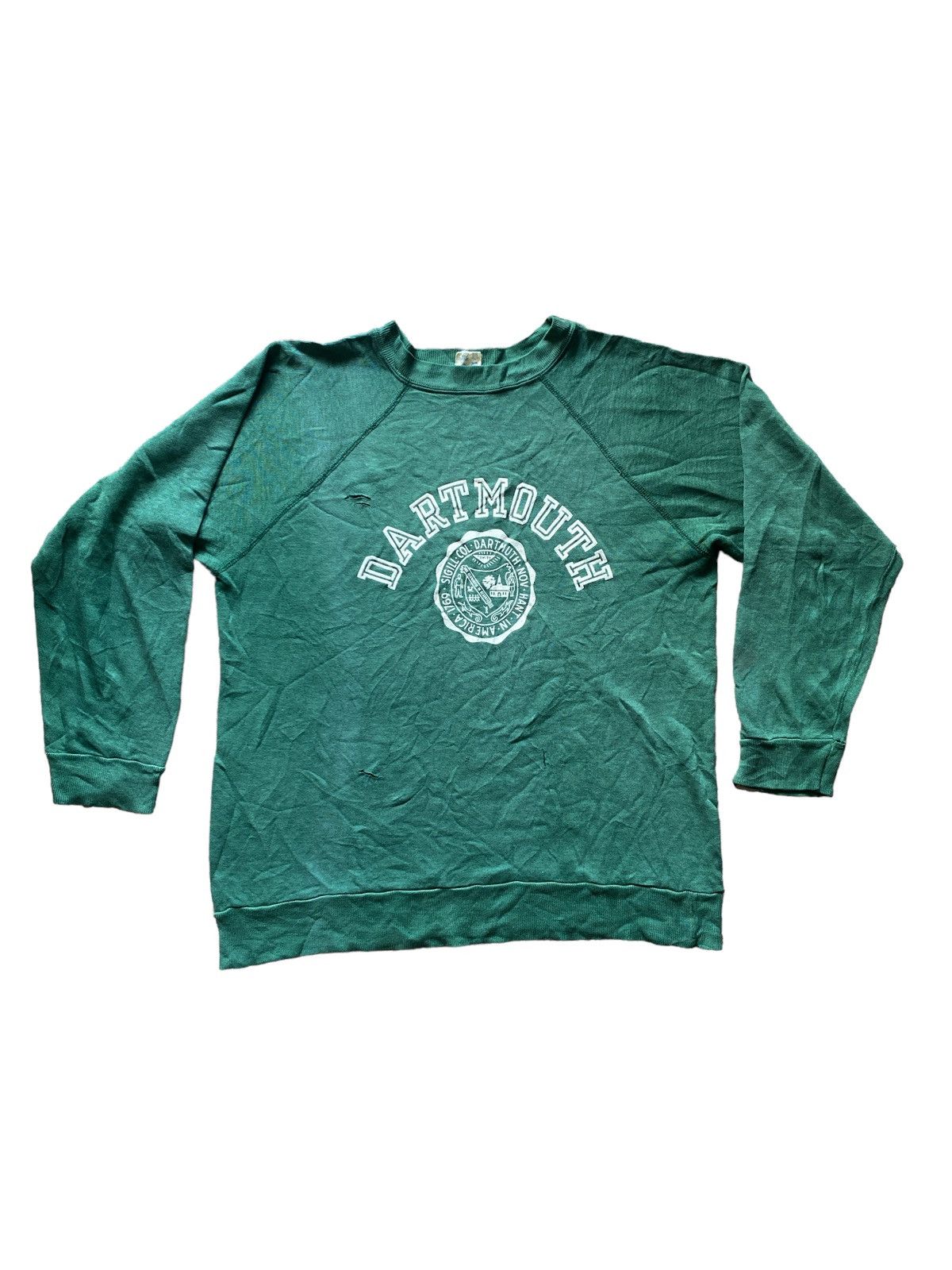 image of American College x Made In USA Vintage 80's Boxy Faded 'dartmouth' Champion Sweatshirt in Faded Gre