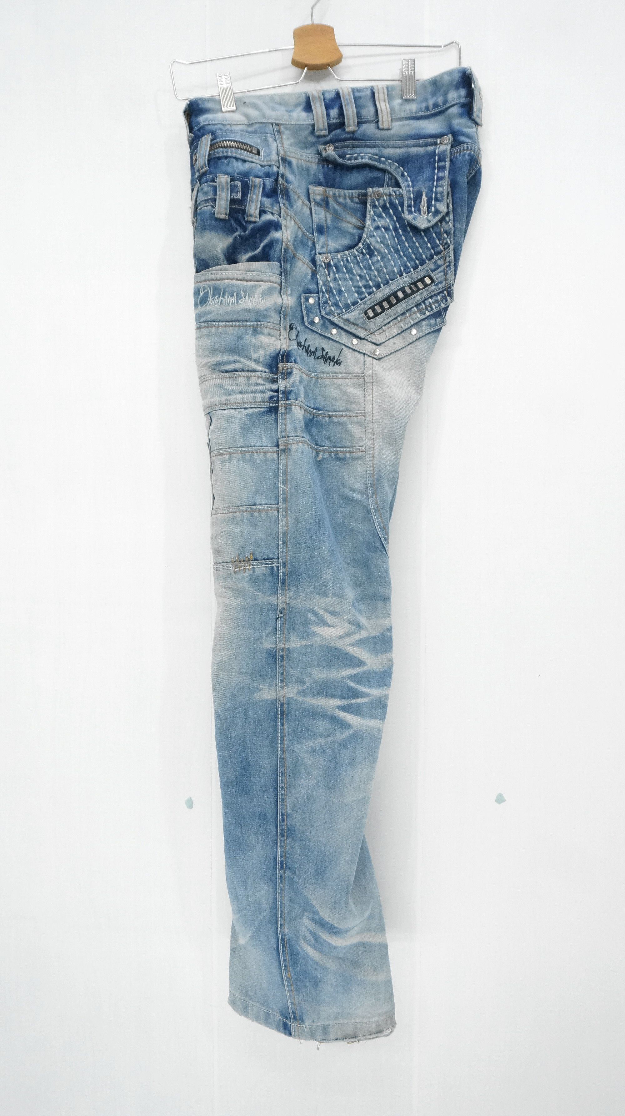 Japanese Brand Vintage 🔥 JAPRAG OKISHANA SAMOKI Button fly Jeans Size US 37 - 3 Thumbnail