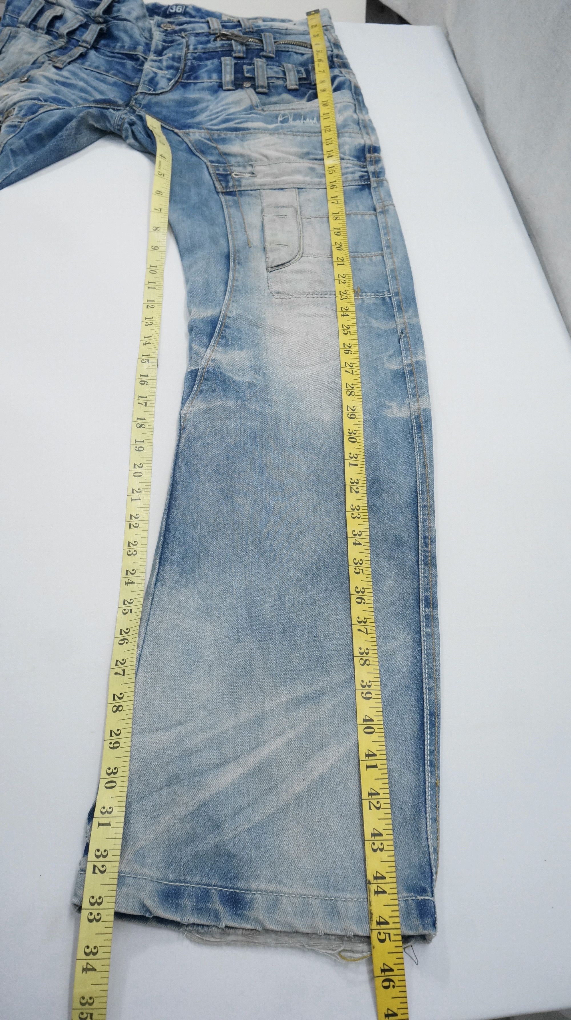 Japanese Brand Vintage 🔥 JAPRAG OKISHANA SAMOKI Button fly Jeans Size US 37 - 17 Thumbnail