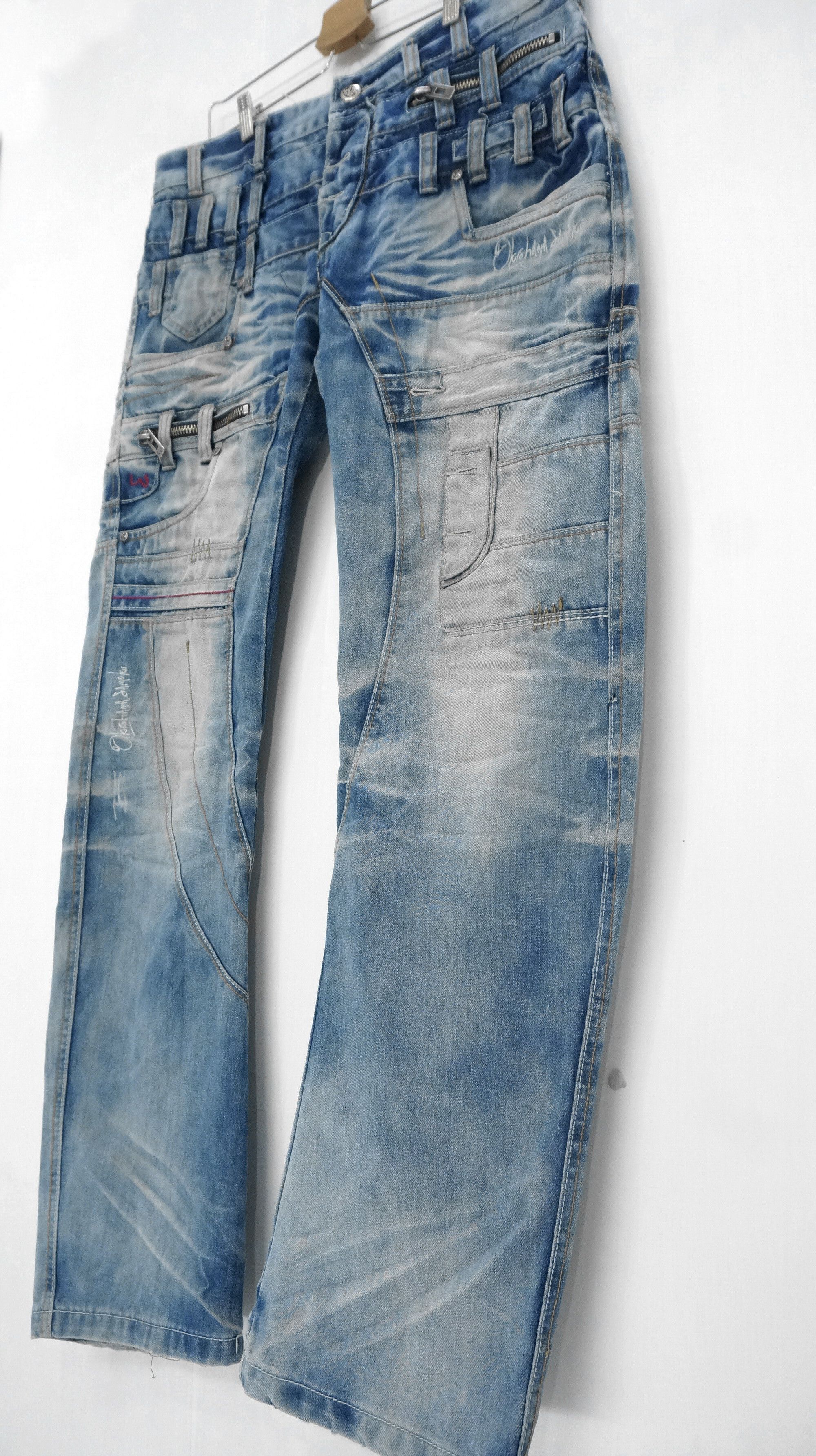 Japanese Brand Vintage 🔥 JAPRAG OKISHANA SAMOKI Button fly Jeans Size US 37 - 4 Thumbnail