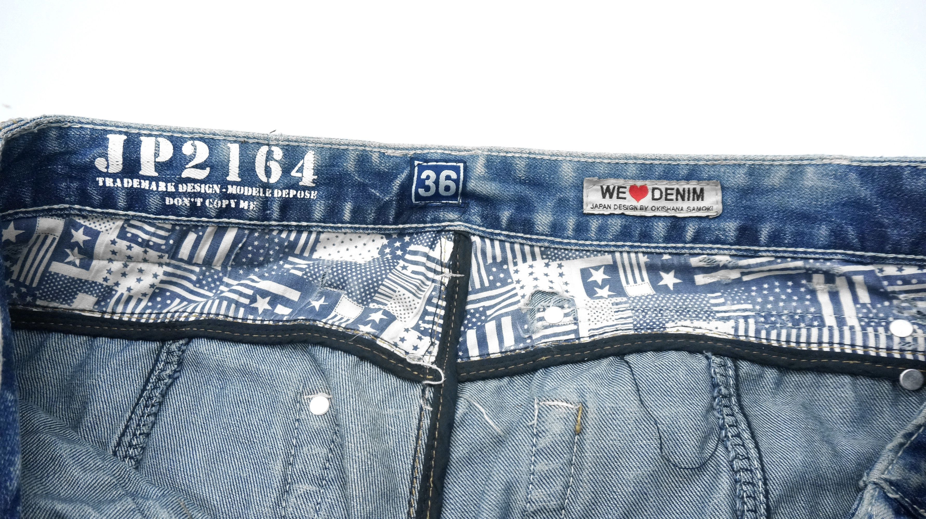 Japanese Brand Vintage 🔥 JAPRAG OKISHANA SAMOKI Button fly Jeans Size US 37 - 21 Thumbnail