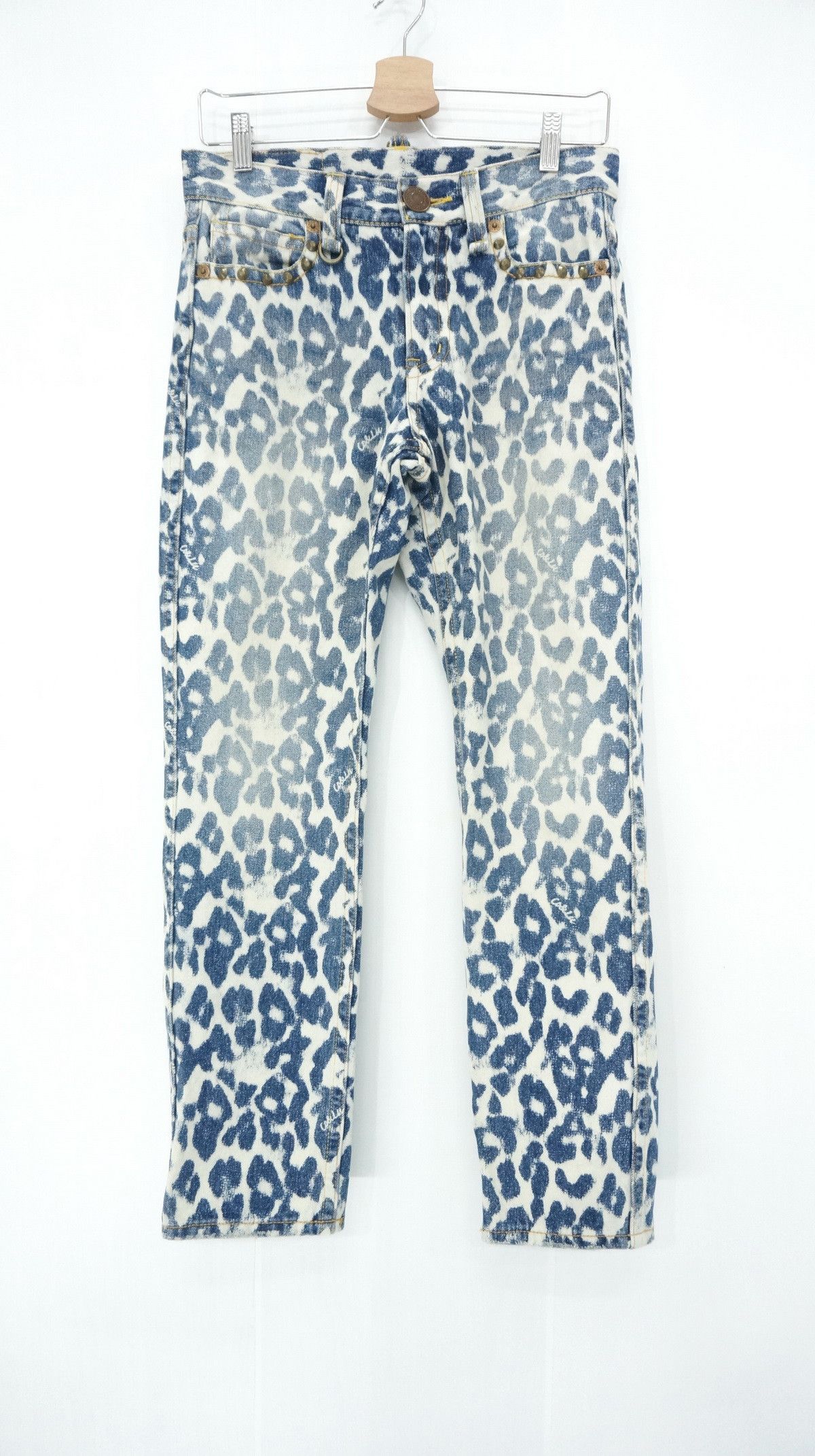 Japanese Brand CO & LU Leopard Print Jeans Size US 28 / EU 44 - 3 Thumbnail