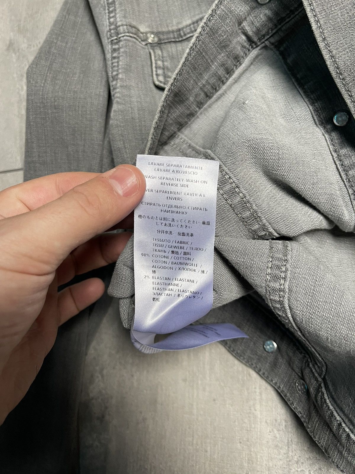 Alexander McQueen Alexander McQueen Thurston Grey White Denim Jacket Size US M / EU 48-50 / 2 - 9 Thumbnail