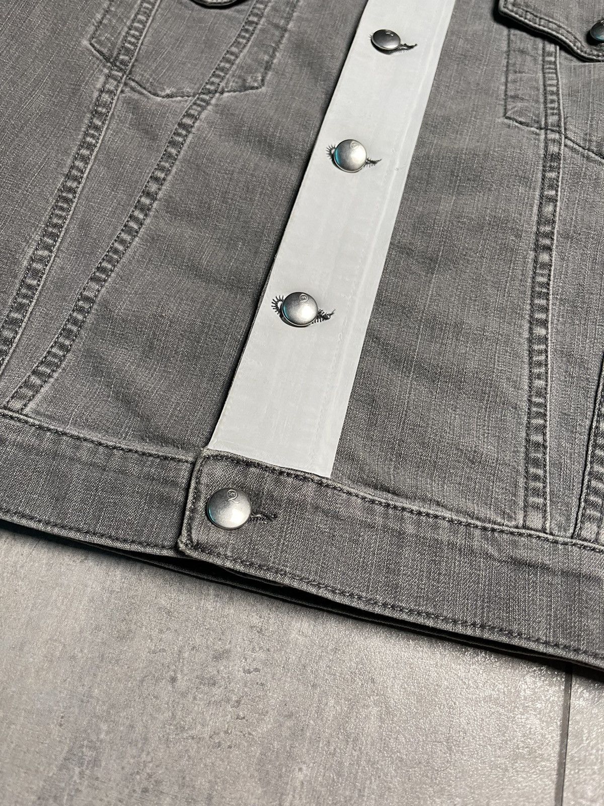 Alexander McQueen Alexander McQueen Thurston Grey White Denim Jacket Size US M / EU 48-50 / 2 - 3 Thumbnail