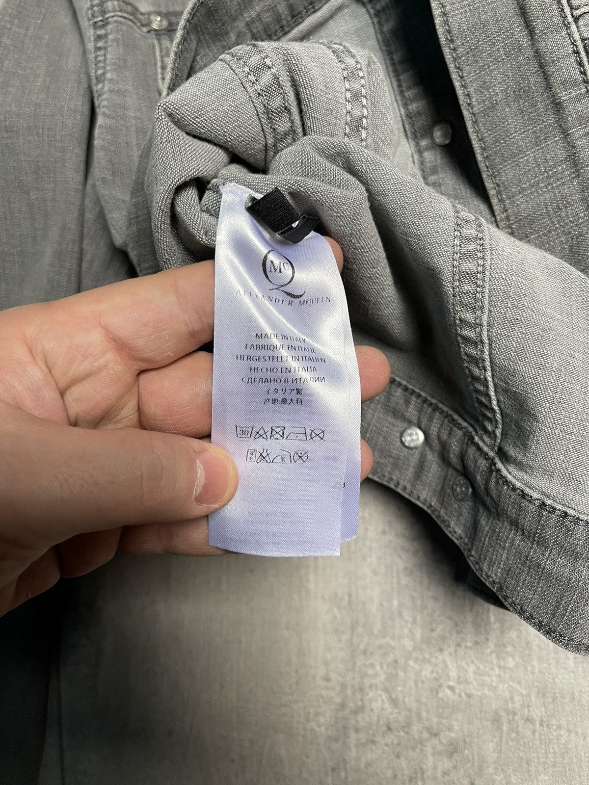 Alexander McQueen Alexander McQueen Thurston Grey White Denim Jacket Size US M / EU 48-50 / 2 - 8 Thumbnail