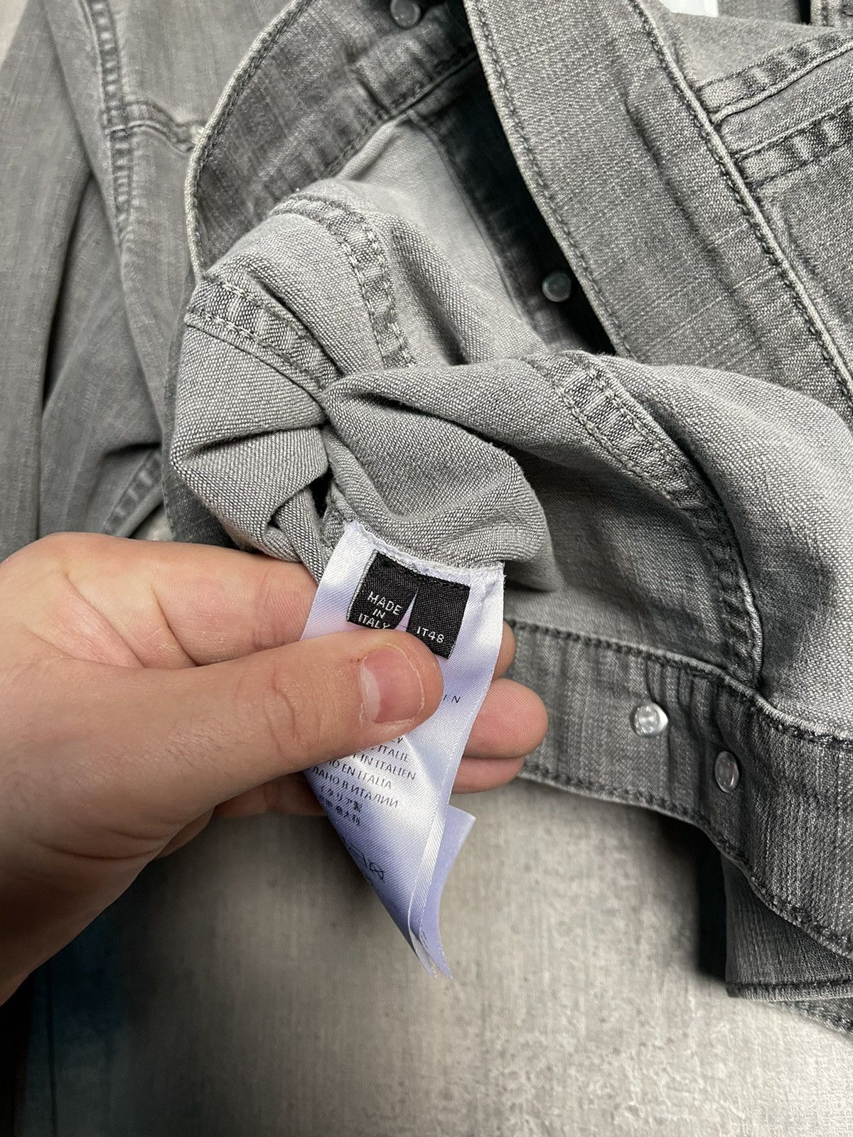 Alexander McQueen Alexander McQueen Thurston Grey White Denim Jacket Size US M / EU 48-50 / 2 - 7 Thumbnail