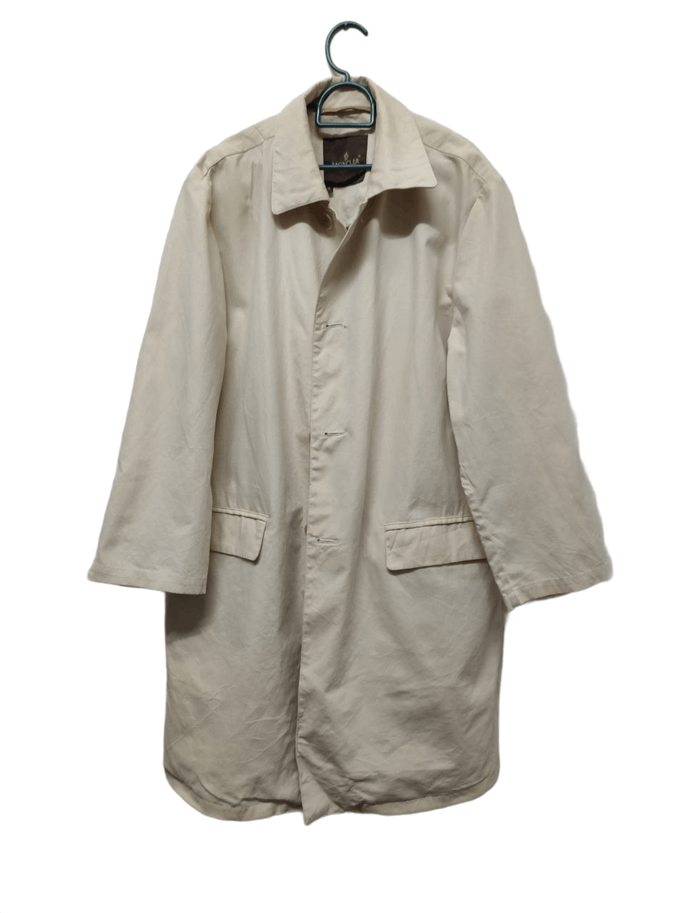 Moncler × Vintage Vtg Moncler Cotton Tranche Coat Jacket Size US L / EU 52-54 / 3 - 1 Thumbnail