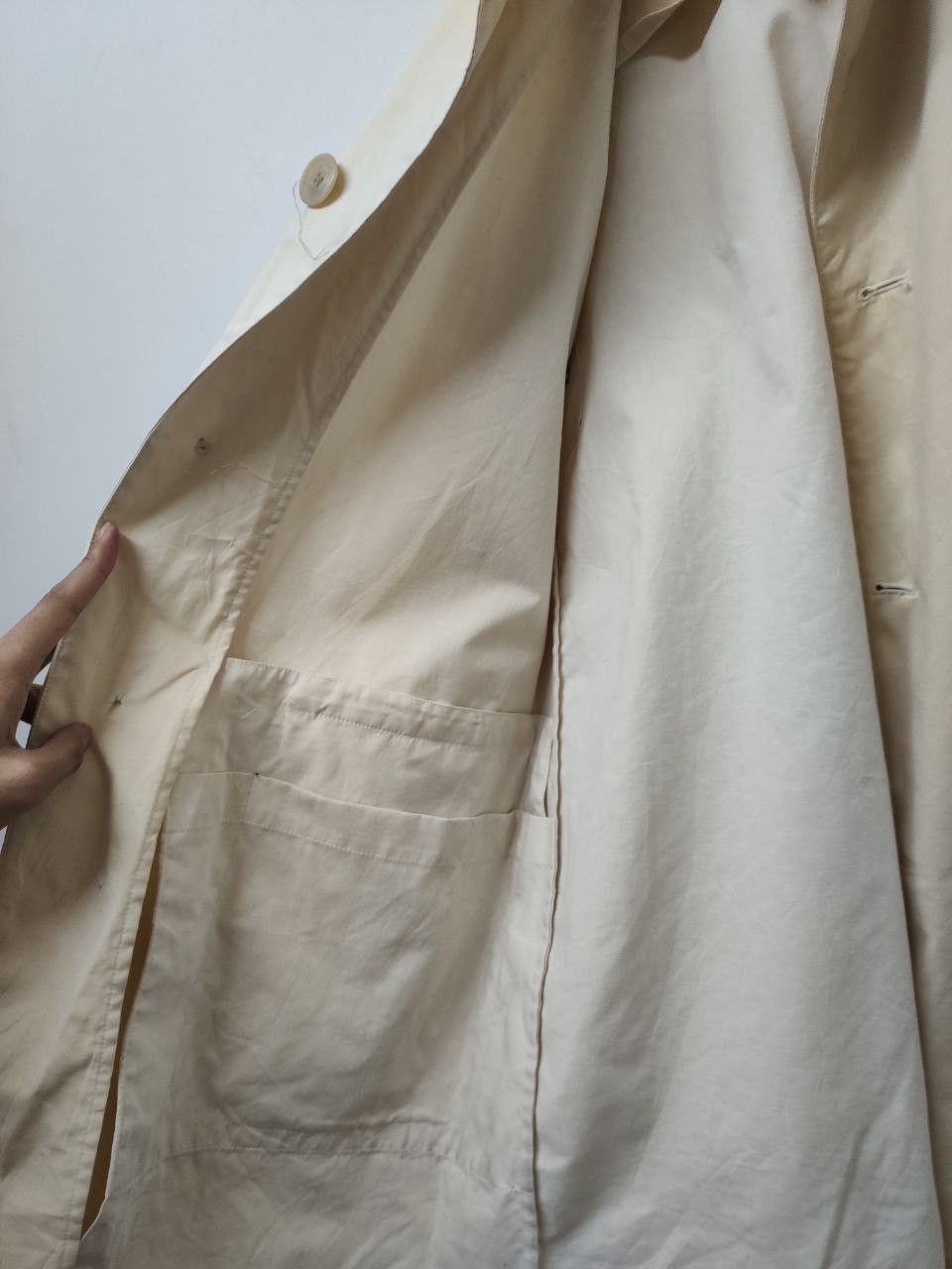 Moncler × Vintage Vtg Moncler Cotton Tranche Coat Jacket Size US L / EU 52-54 / 3 - 12 Thumbnail