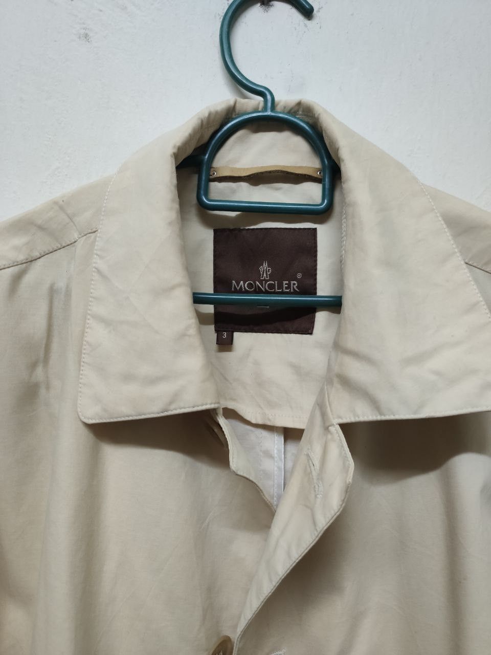 Moncler × Vintage Vtg Moncler Cotton Tranche Coat Jacket Size US L / EU 52-54 / 3 - 6 Thumbnail