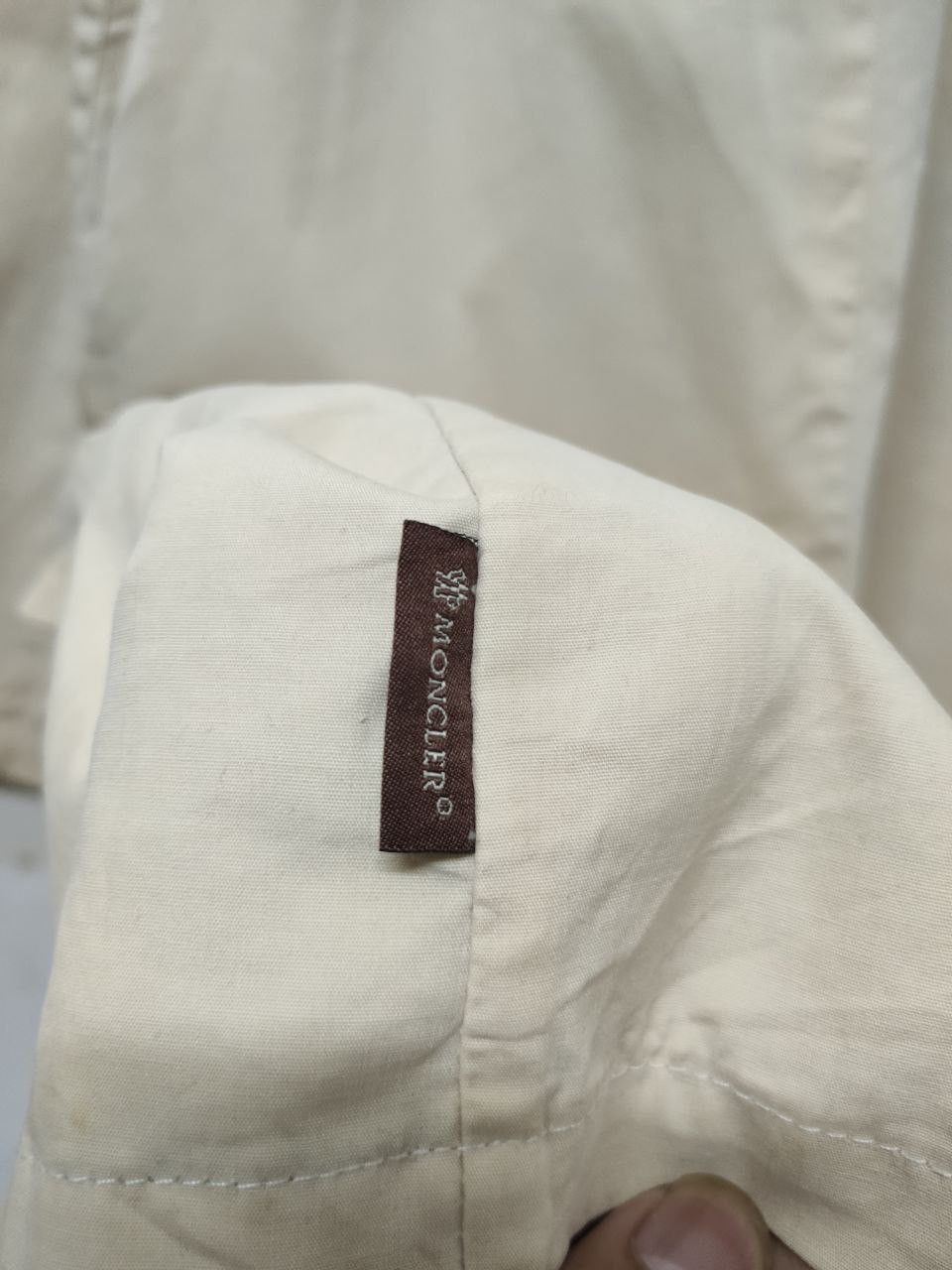 Moncler × Vintage Vtg Moncler Cotton Tranche Coat Jacket Size US L / EU 52-54 / 3 - 14 Thumbnail