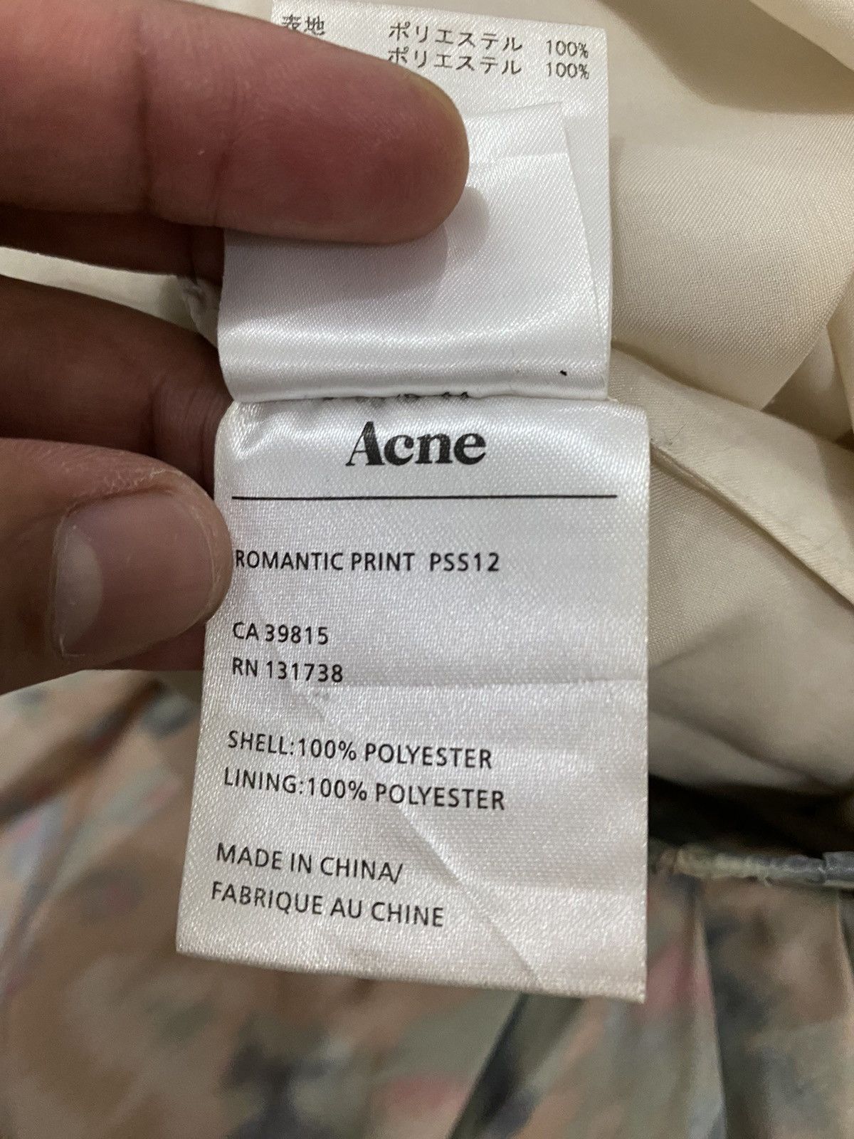 Acne Studios PSS12 ACNE Romantic Print Size 25" / US 0 / IT 36 - 13 Thumbnail