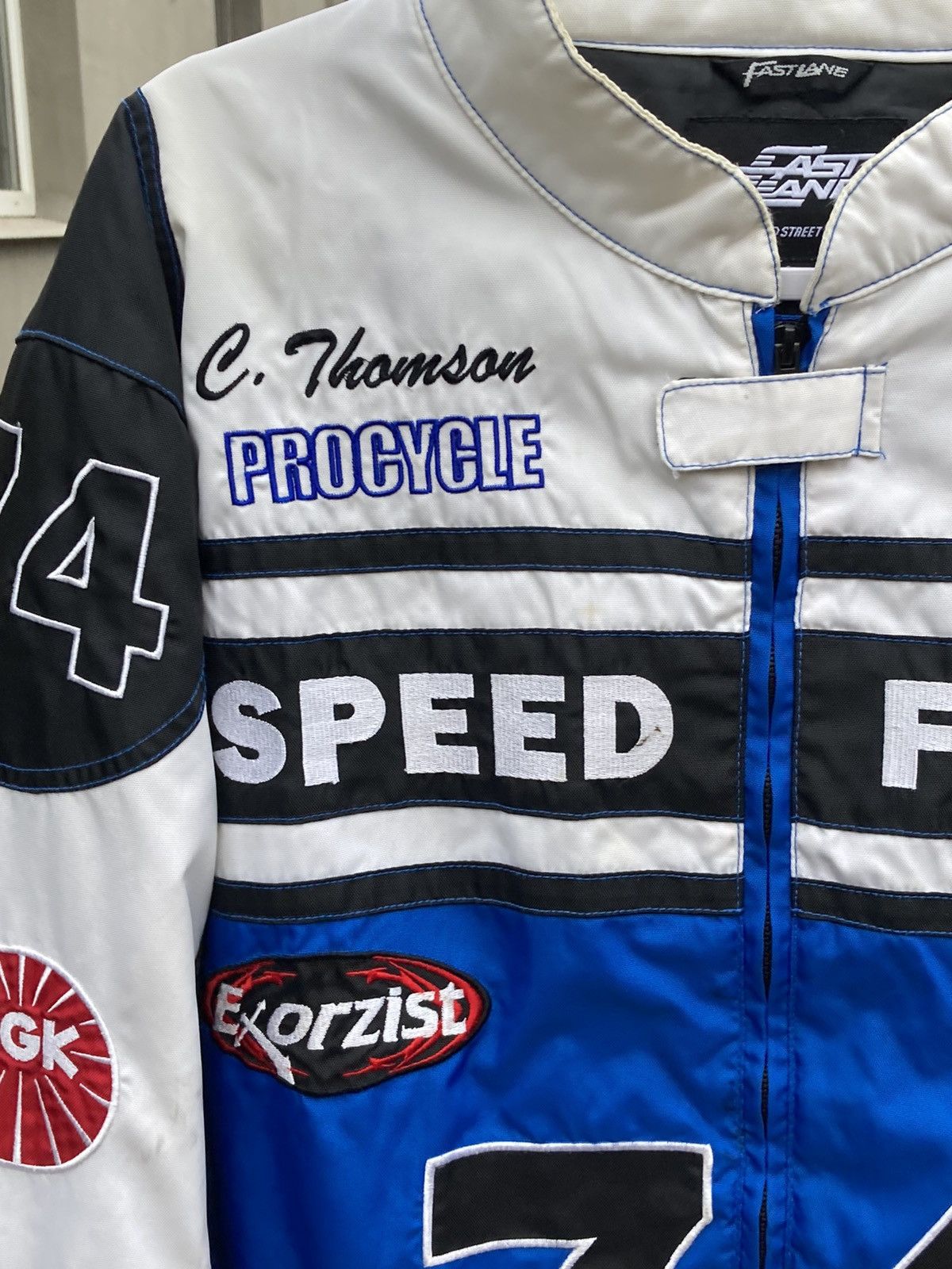 Vintage Fast lane Speed Freak vintage racing blue jacket Size US XXL / EU 58 / 5 - 7 Thumbnail