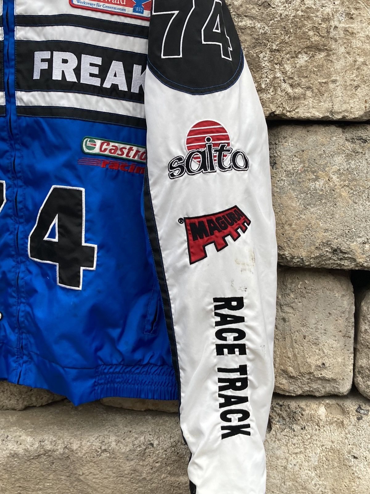 Vintage Fast lane Speed Freak vintage racing blue jacket Size US XXL / EU 58 / 5 - 4 Thumbnail