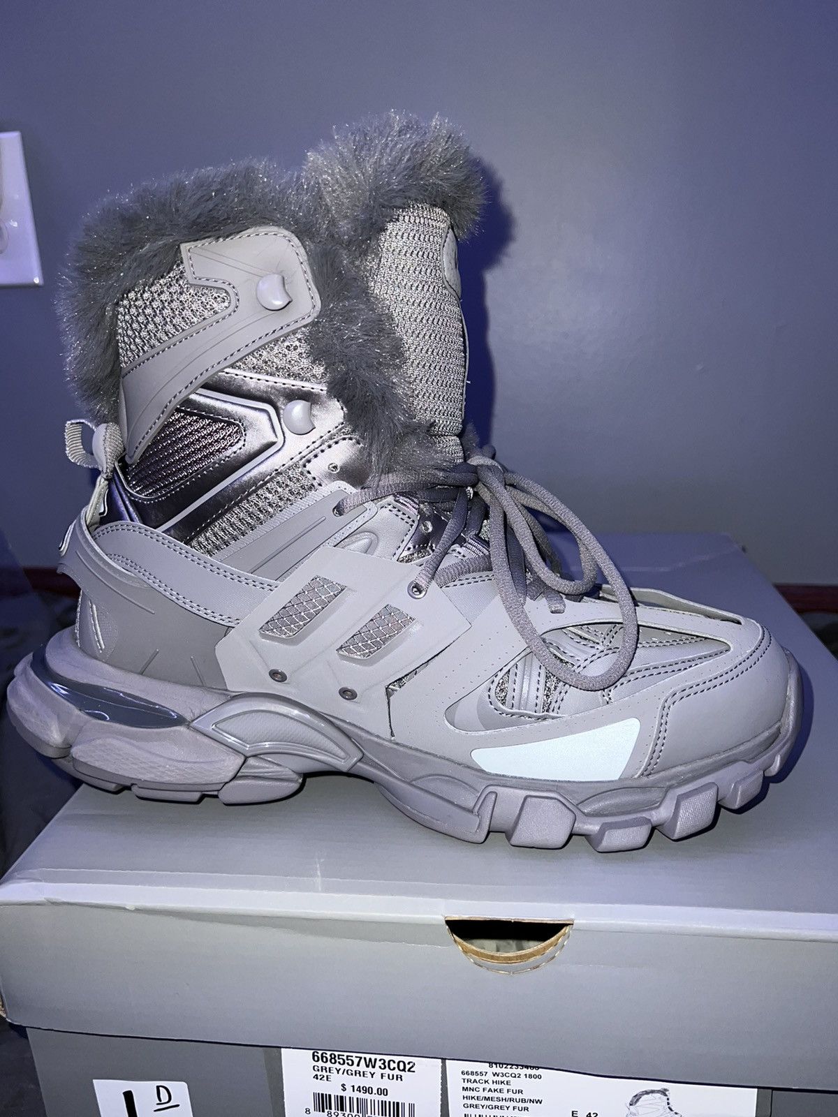 Balenciaga Balenciaga Track Hike Faux Fur Sneakers Size US 9 / EU 42 - 12 Thumbnail
