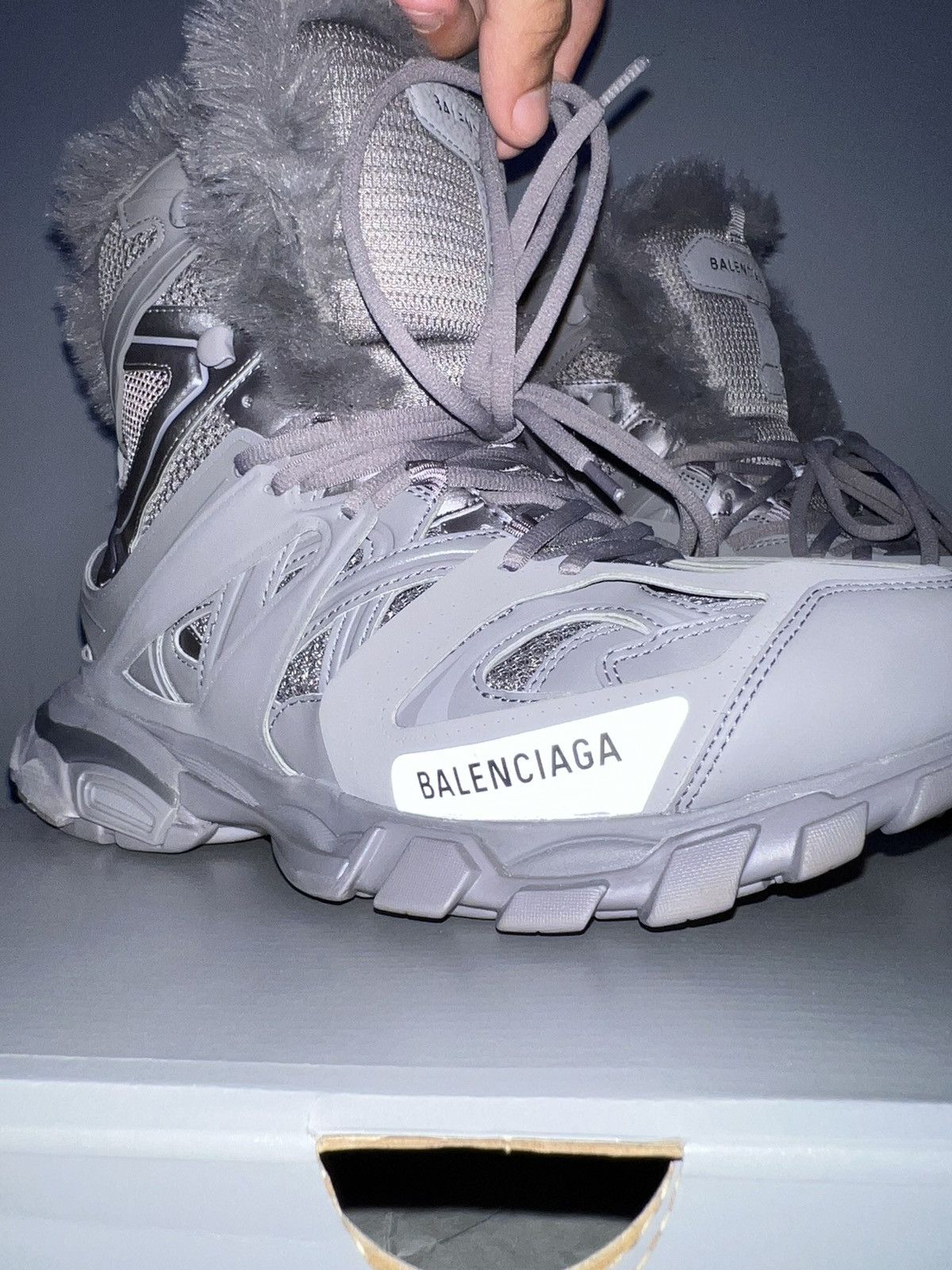 Balenciaga Balenciaga Track Hike Faux Fur Sneakers Size US 9 / EU 42 - 4 Thumbnail