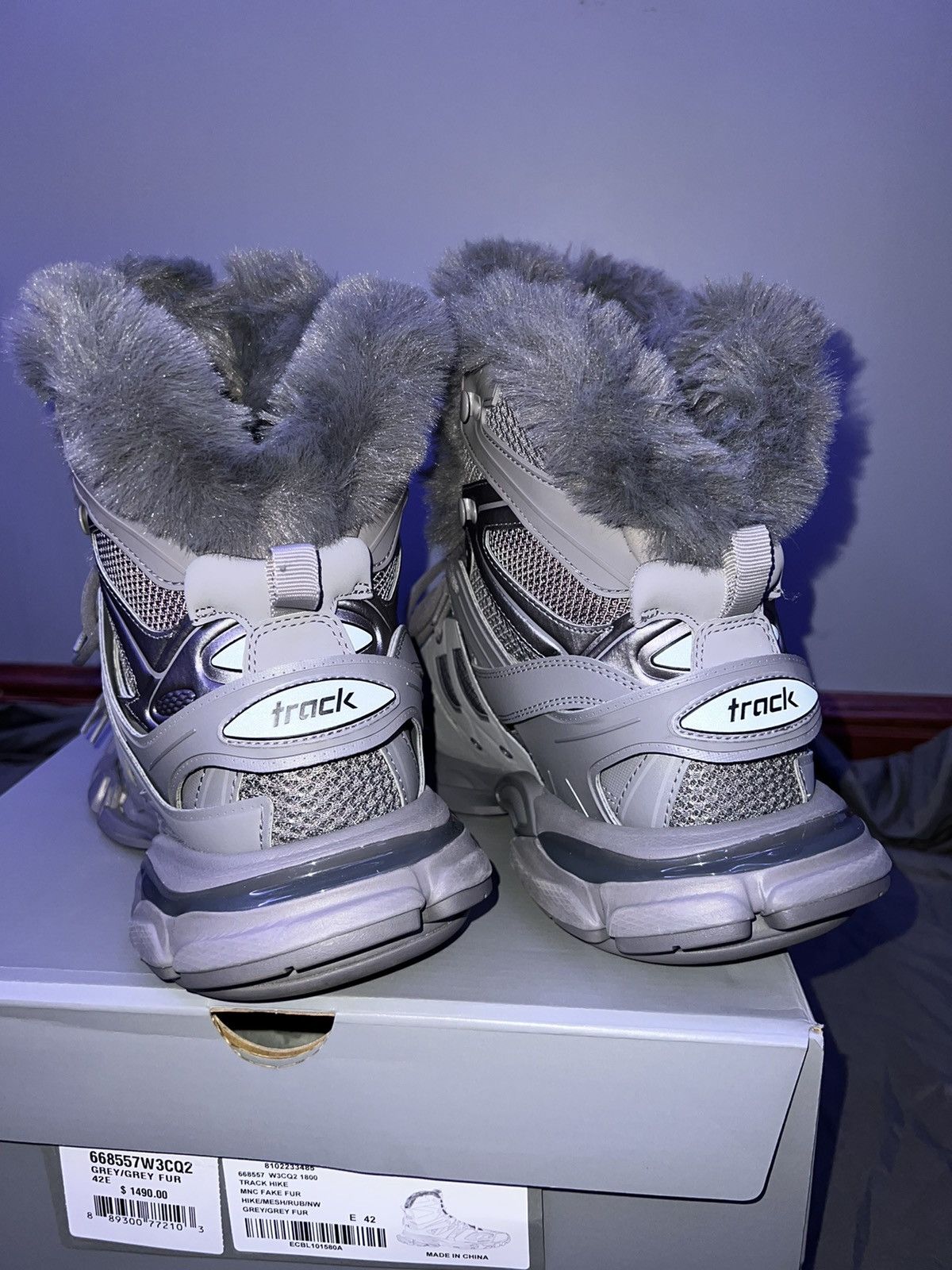 Balenciaga Balenciaga Track Hike Faux Fur Sneakers Size US 9 / EU 42 - 6 Thumbnail