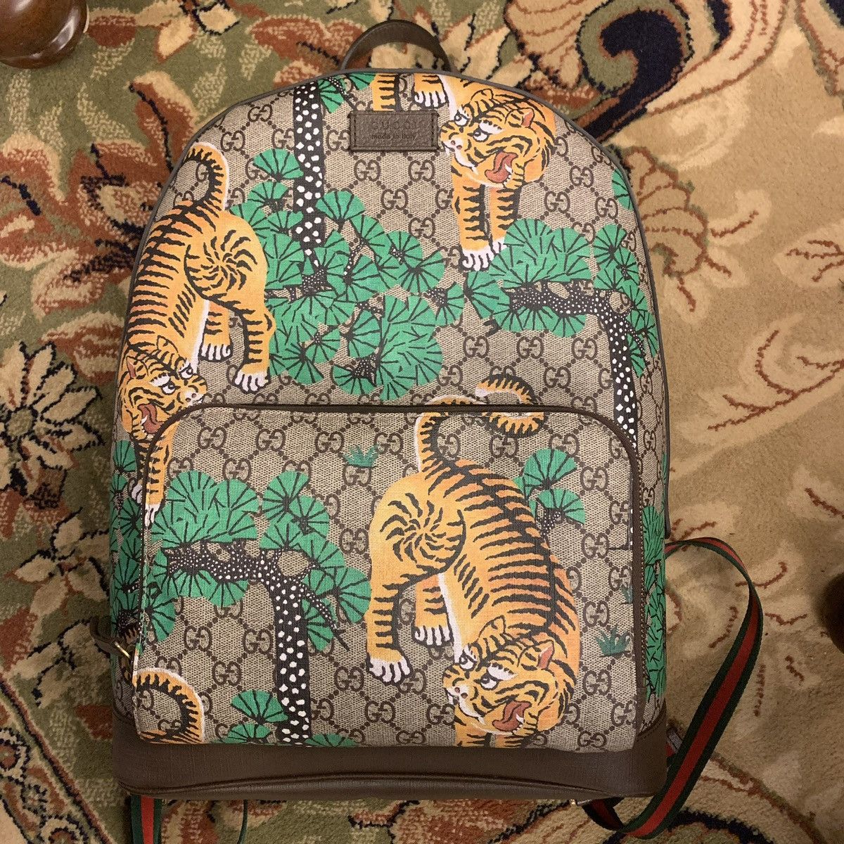 Gucci Bengal Tiger Backpack Gucci GG Supreme Bengal Tiger Backpack 