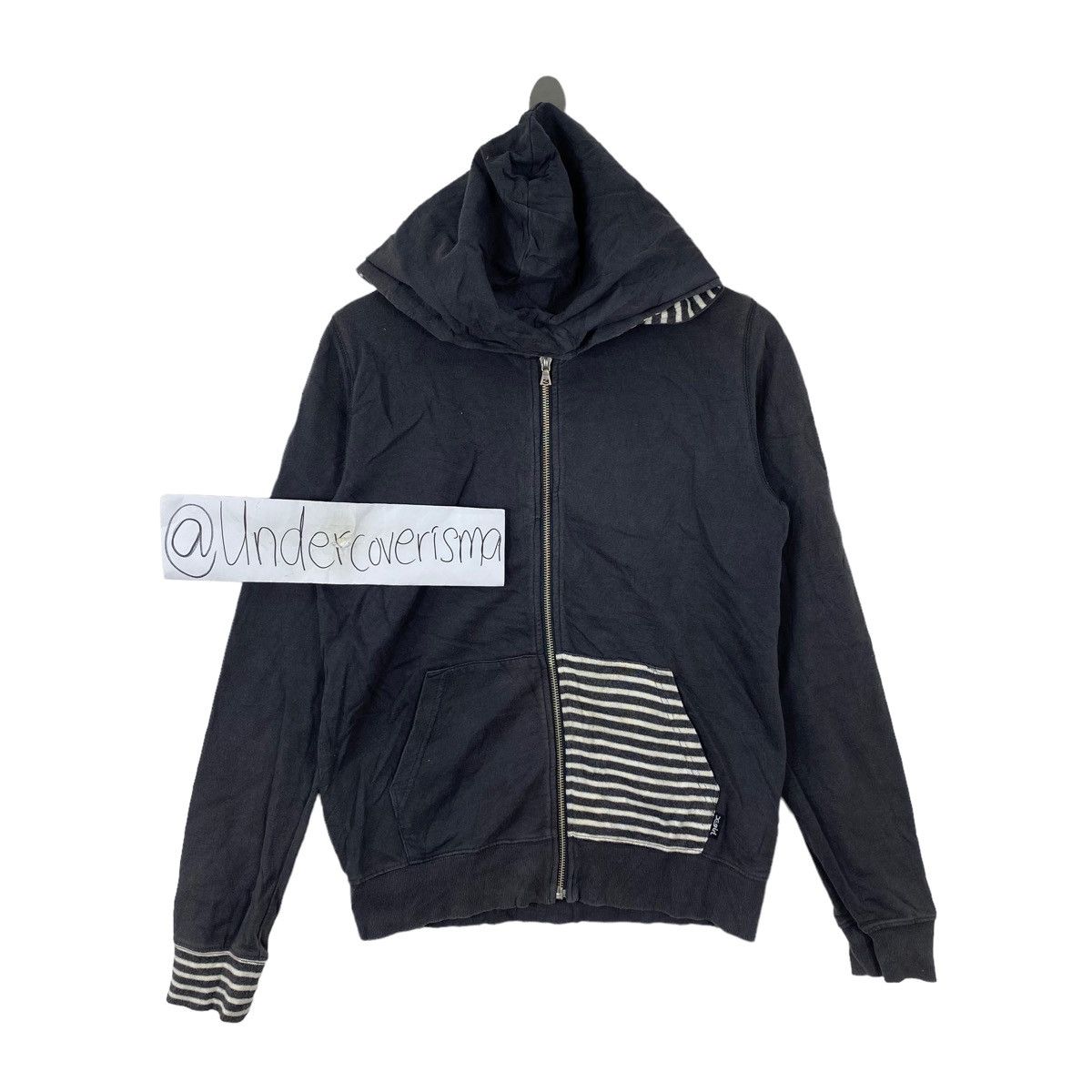 Vintage X-GIRL SKATE Skateboard Brand Stripes Pocket Black Hoodie Size S / US 4 / IT 40 - 1 Thumbnail
