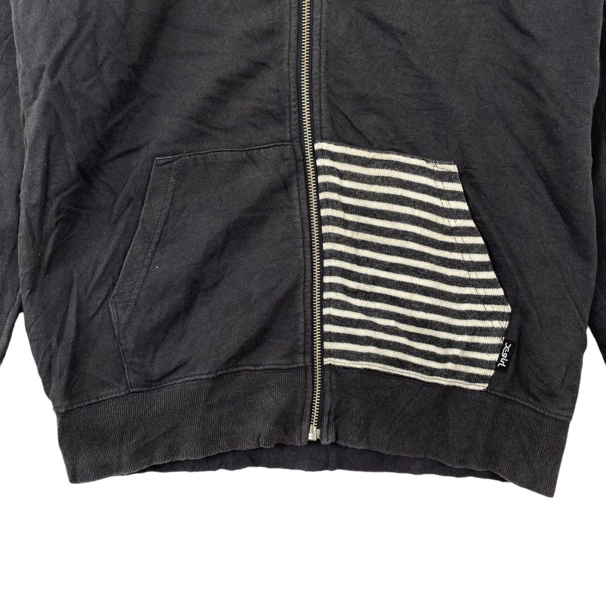 Vintage X-GIRL SKATE Skateboard Brand Stripes Pocket Black Hoodie Size S / US 4 / IT 40 - 3 Thumbnail