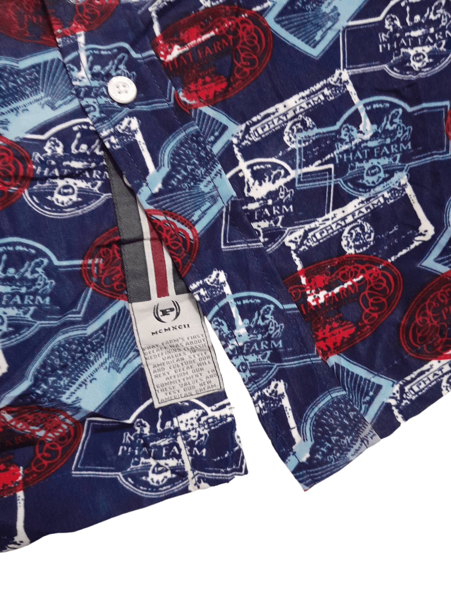 Phat Farm Phat Farm Oversized Button Shirt Allover Logo (E779) Size US XXL / EU 58 / 5 - 8 Thumbnail