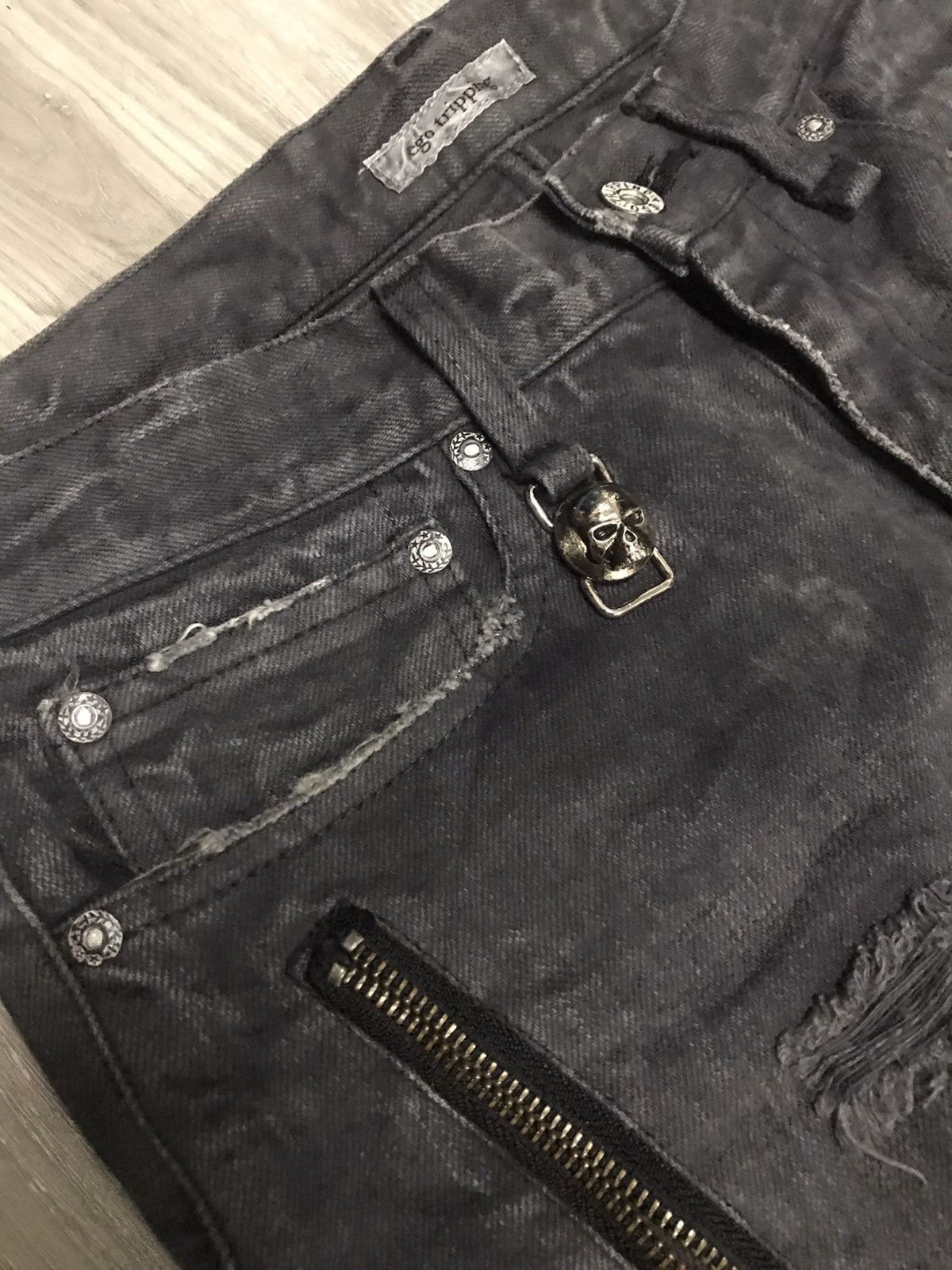 Beauty Beast “Ego Tripping” - Cyber Punk Multi Zipper Jeans Size US 31 - 5 Thumbnail