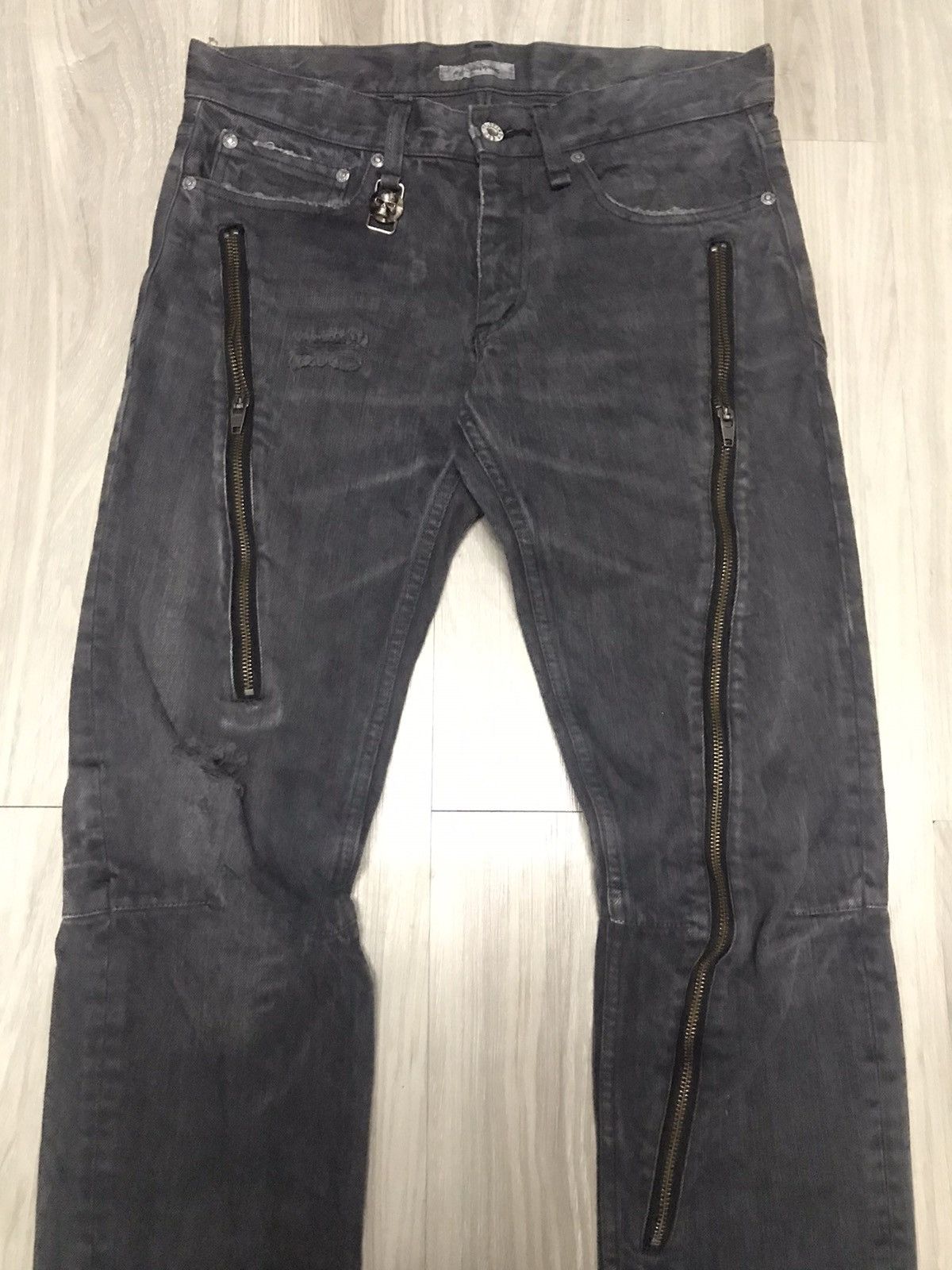 Beauty Beast “Ego Tripping” - Cyber Punk Multi Zipper Jeans Size US 31 - 2 Thumbnail
