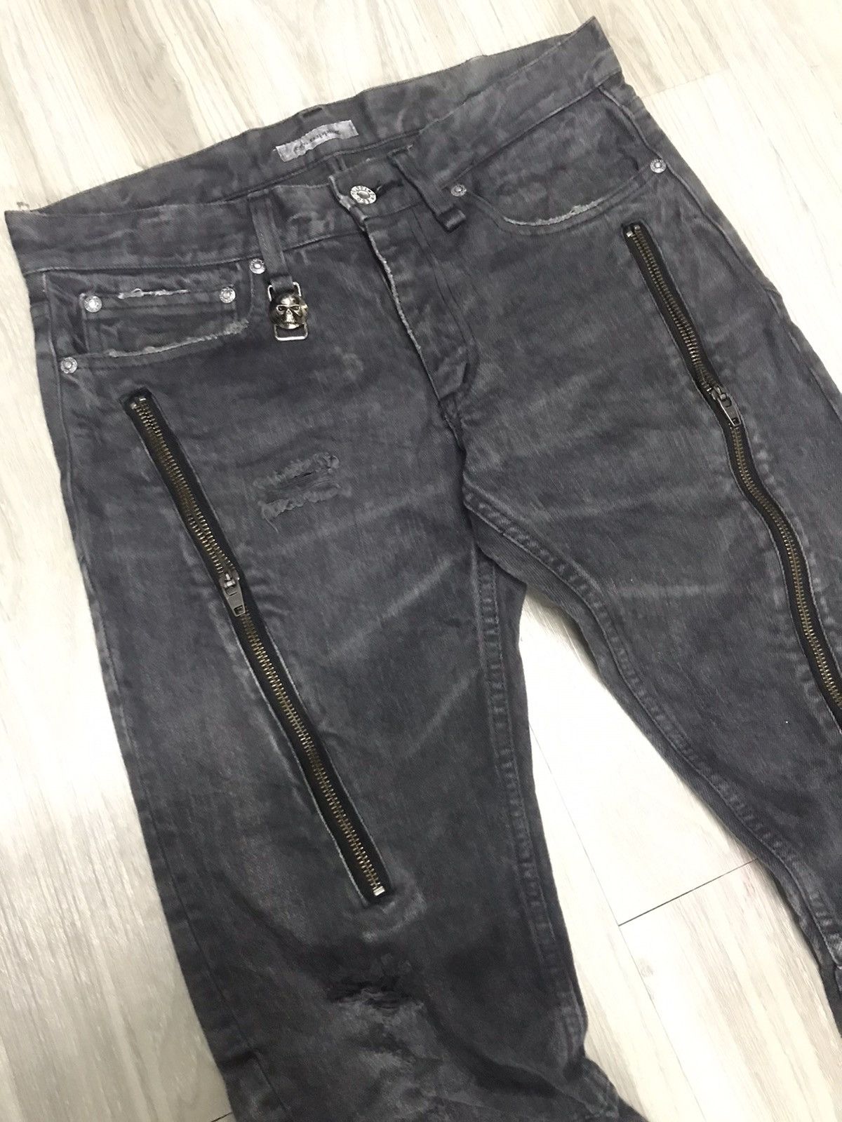 Beauty Beast “Ego Tripping” - Cyber Punk Multi Zipper Jeans Size US 31 - 4 Thumbnail