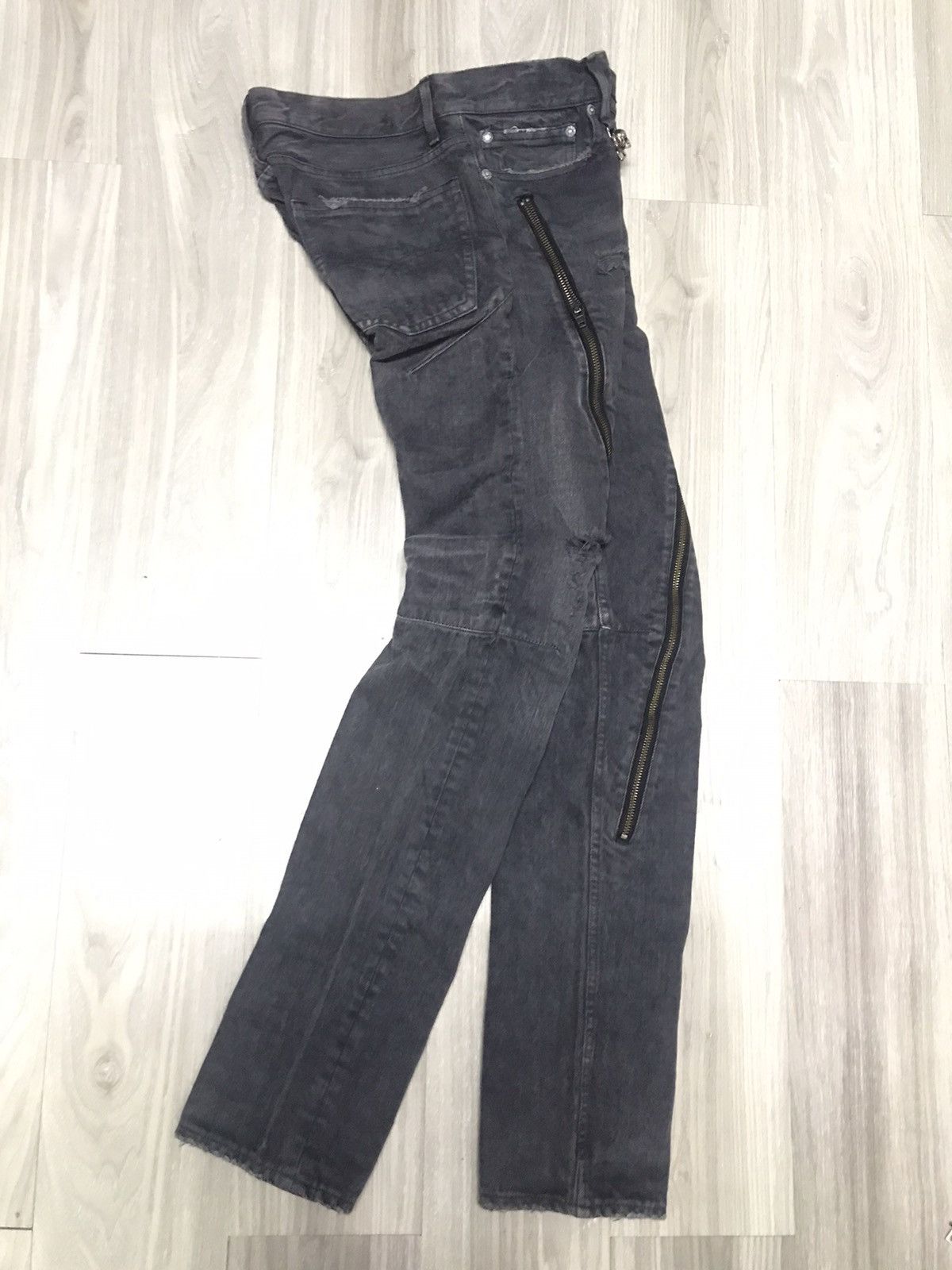 Beauty Beast “Ego Tripping” - Cyber Punk Multi Zipper Jeans Size US 31 - 12 Thumbnail