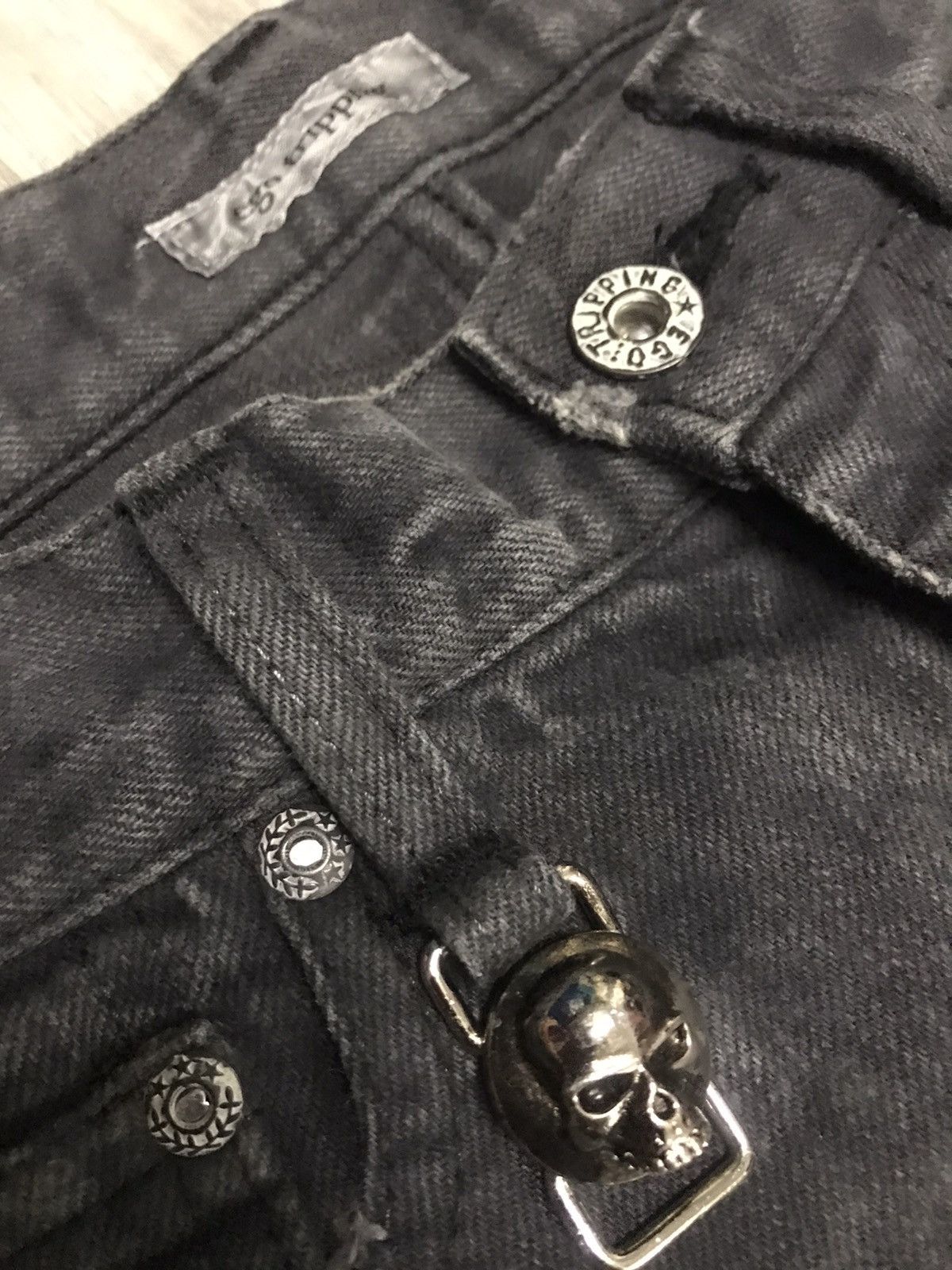 Beauty Beast “Ego Tripping” - Cyber Punk Multi Zipper Jeans Size US 31 - 13 Thumbnail