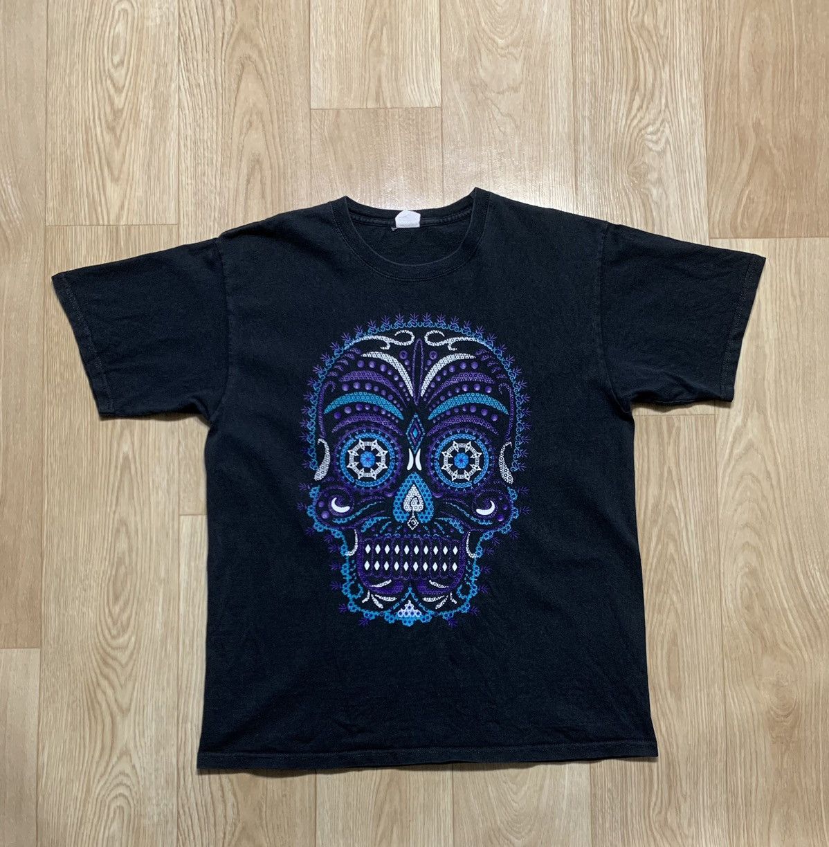 Vintage Vintage Aztec Skull Moon Goddess Coyolxauhqui T-Shirt Size US L / EU 52-54 / 3 - 1 Thumbnail