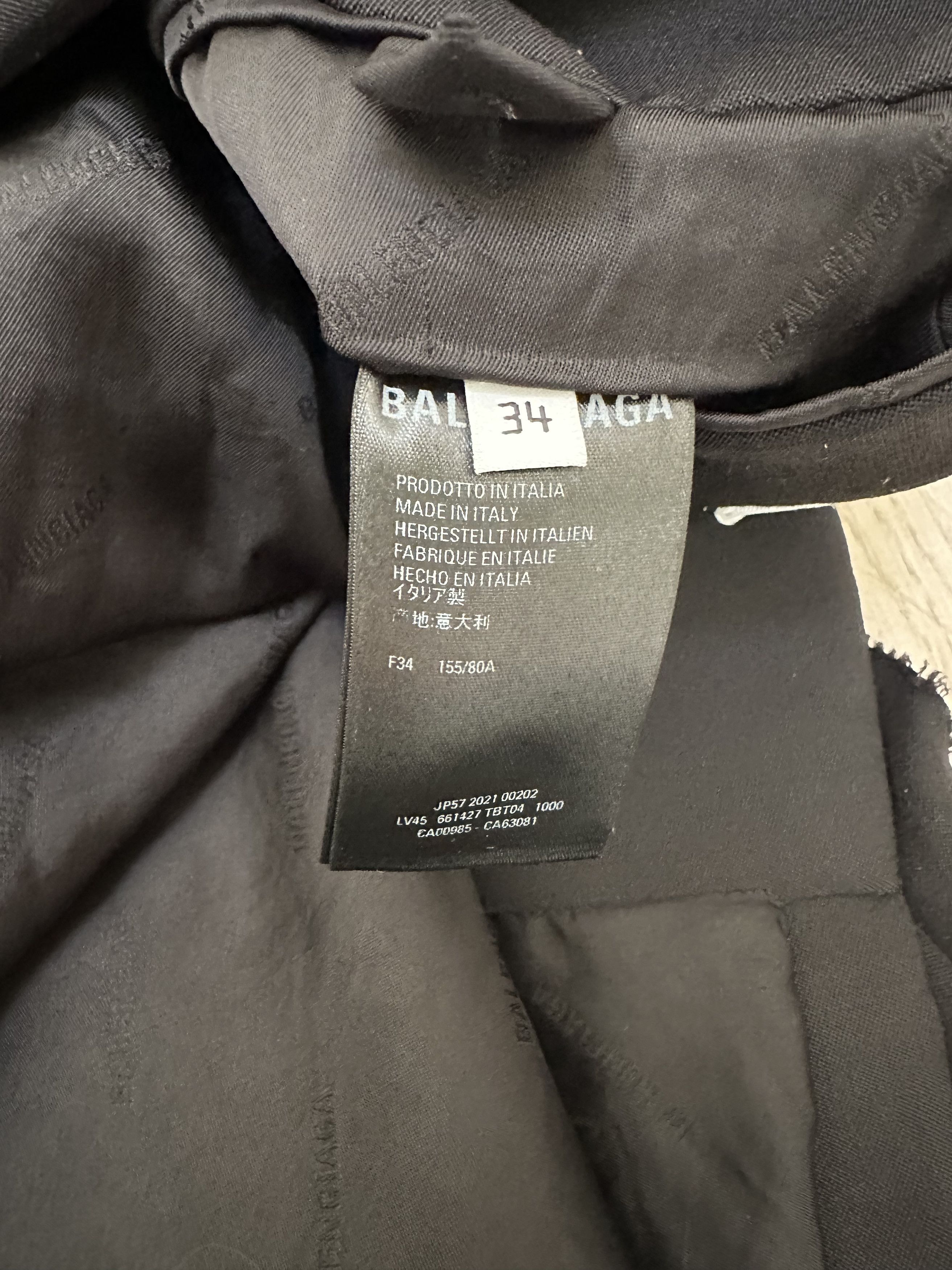 Balenciaga FW21 Torn Oversized Blazer Size 38L - 8 Thumbnail