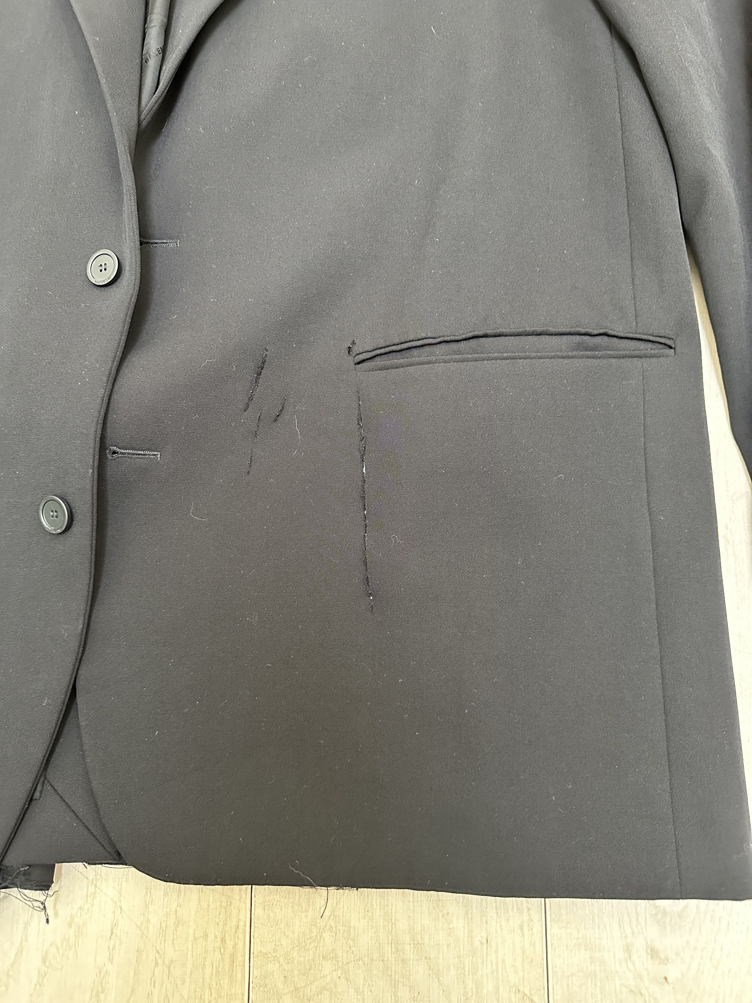 Balenciaga FW21 Torn Oversized Blazer Size 38L - 2 Thumbnail