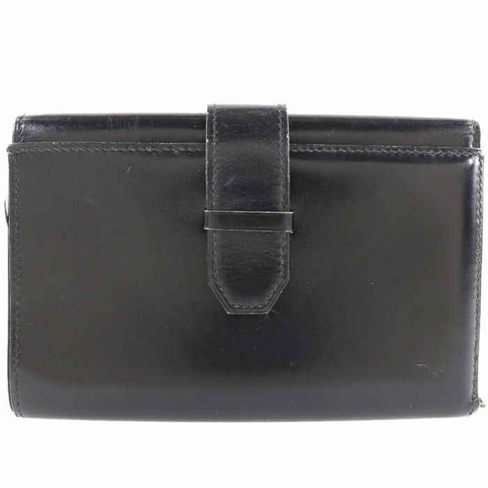 Hermes Hermes Jura box calf black 〇I unisex tri-fold wallet | Grailed