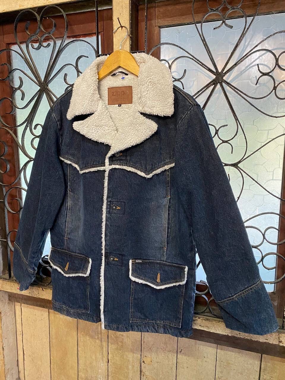 Vintage Vintage Zippo Sherpa Lined Denim Coat Size US M / EU 48-50 / 2 - 5 Thumbnail