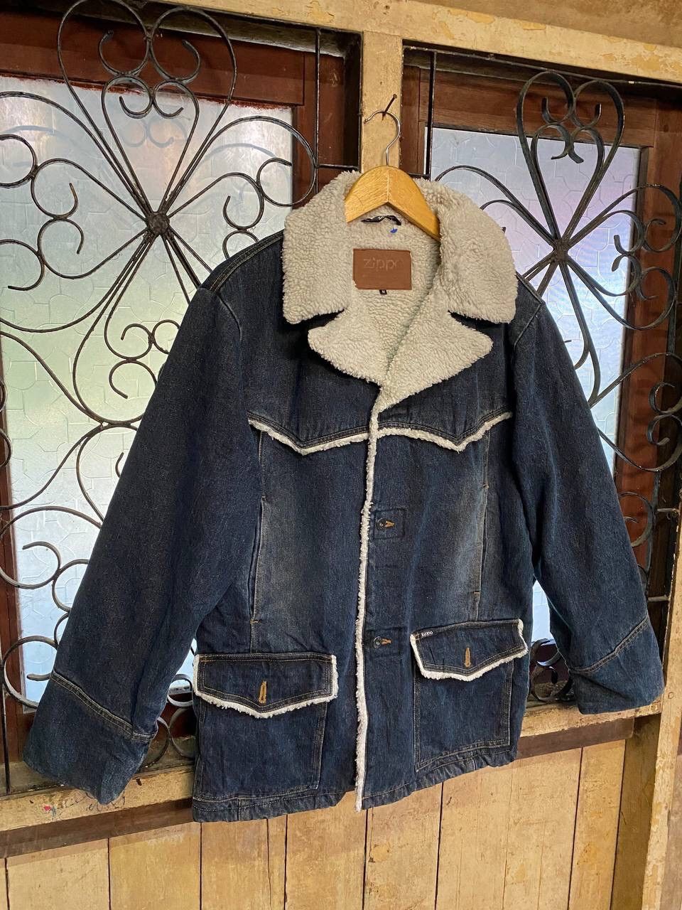 Vintage Vintage Zippo Sherpa Lined Denim Coat Size US M / EU 48-50 / 2 - 4 Thumbnail