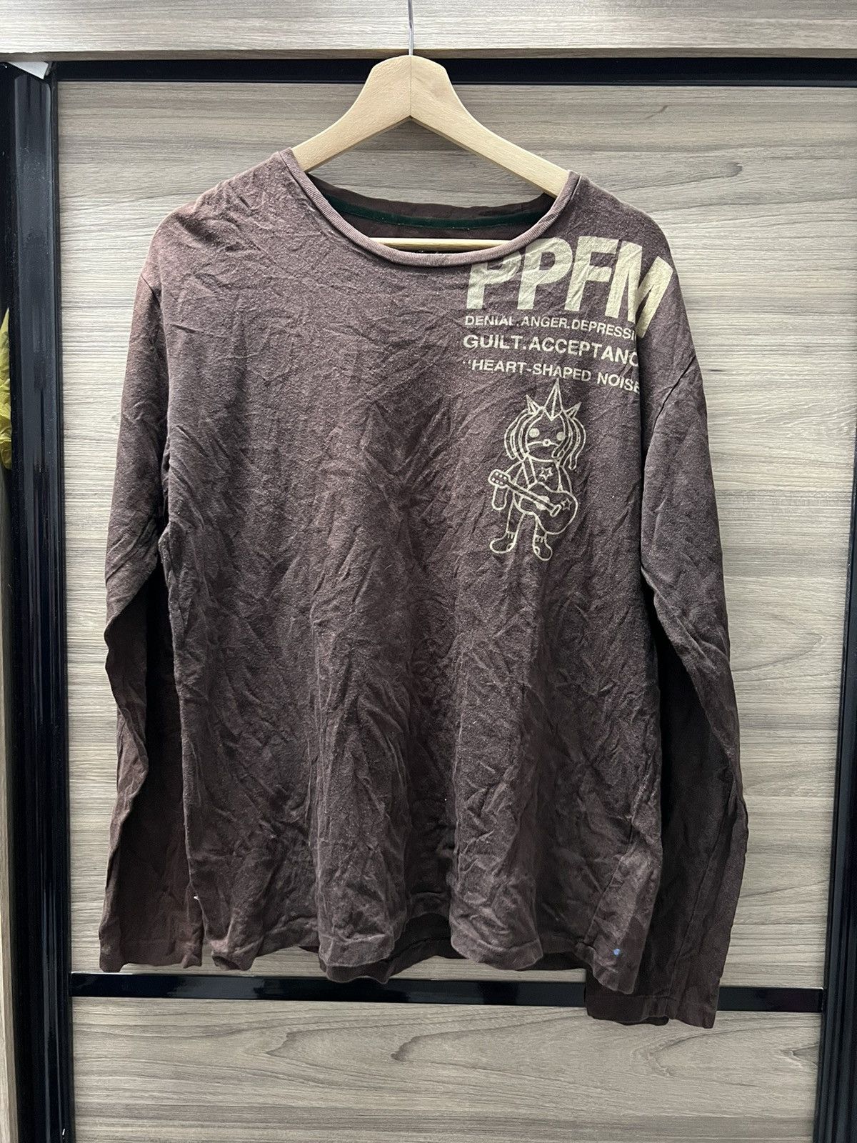 Ppfm long sleeve shirt logo Japan