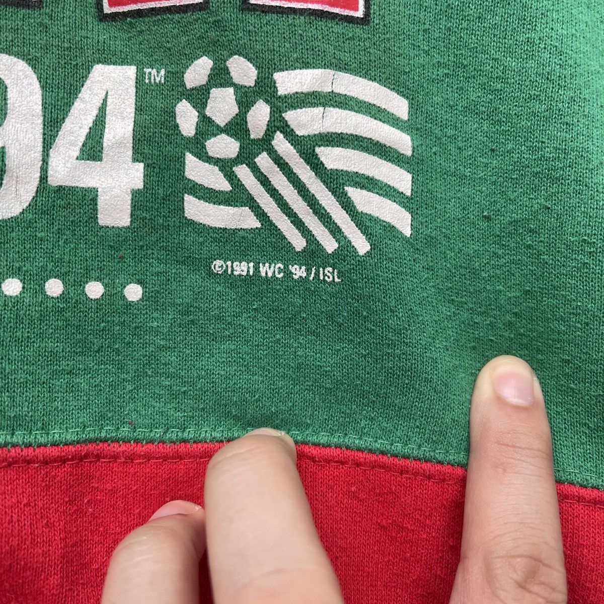 Nutmeg Vintage 90s Italia Team World Cup USA 94 Sweatshirt | M Size US M / EU 48-50 / 2 - 5 Thumbnail