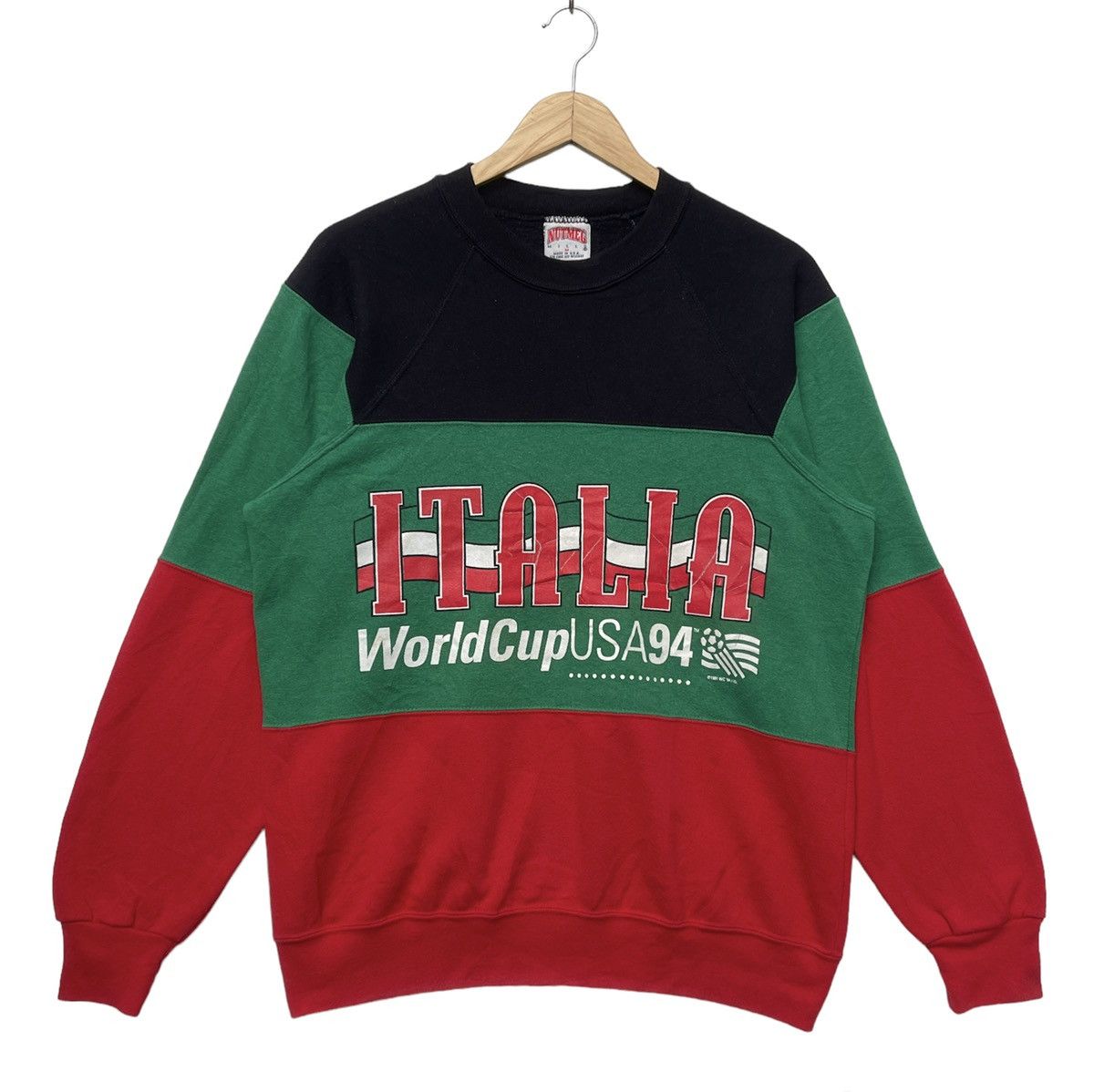 Nutmeg Vintage 90s Italia Team World Cup USA 94 Sweatshirt | M Size US M / EU 48-50 / 2 - 1 Thumbnail